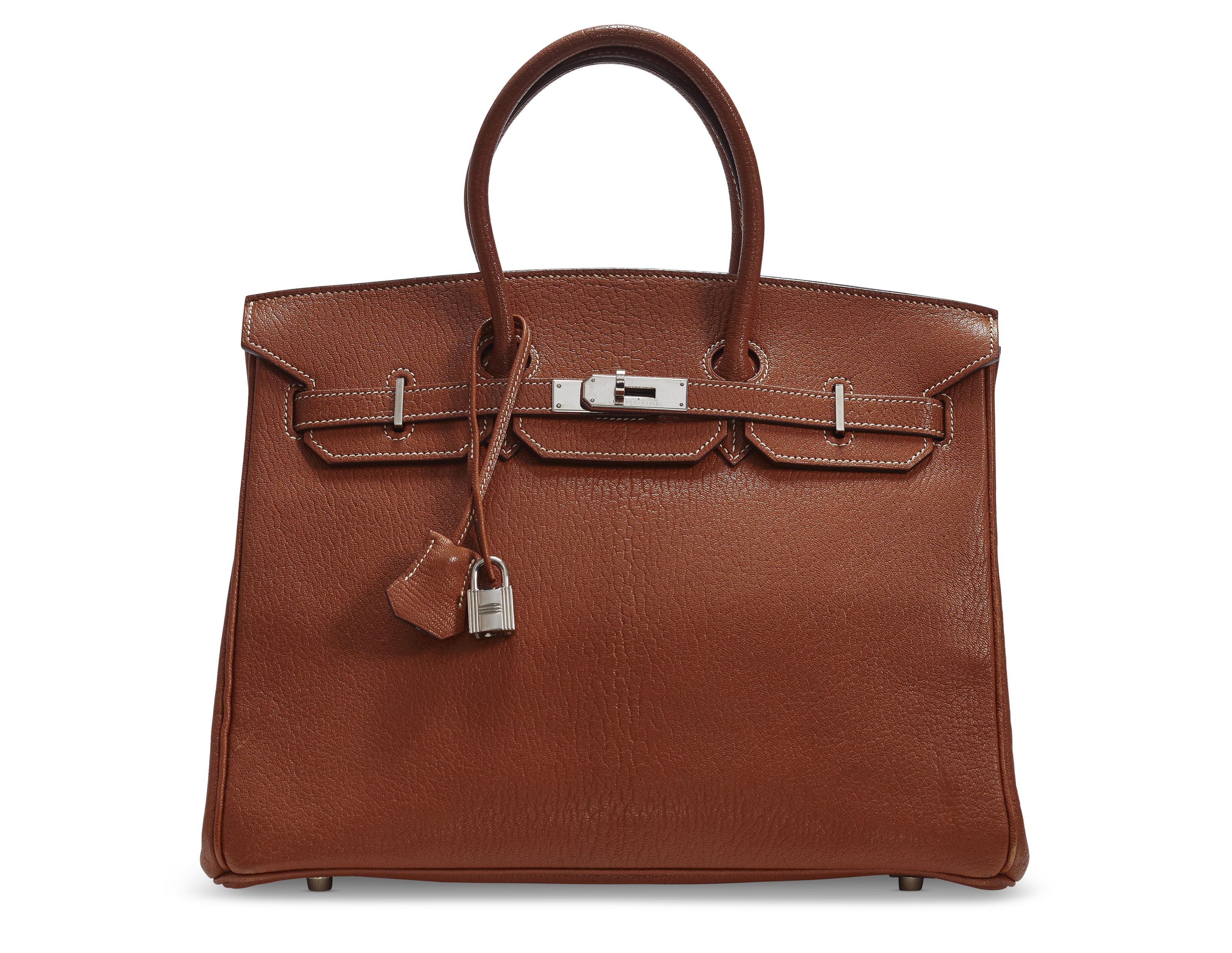 AN ETRUSQUE CHEVRE LEATHER BIRKIN 35 WITH PALLADIUM HARDWARE