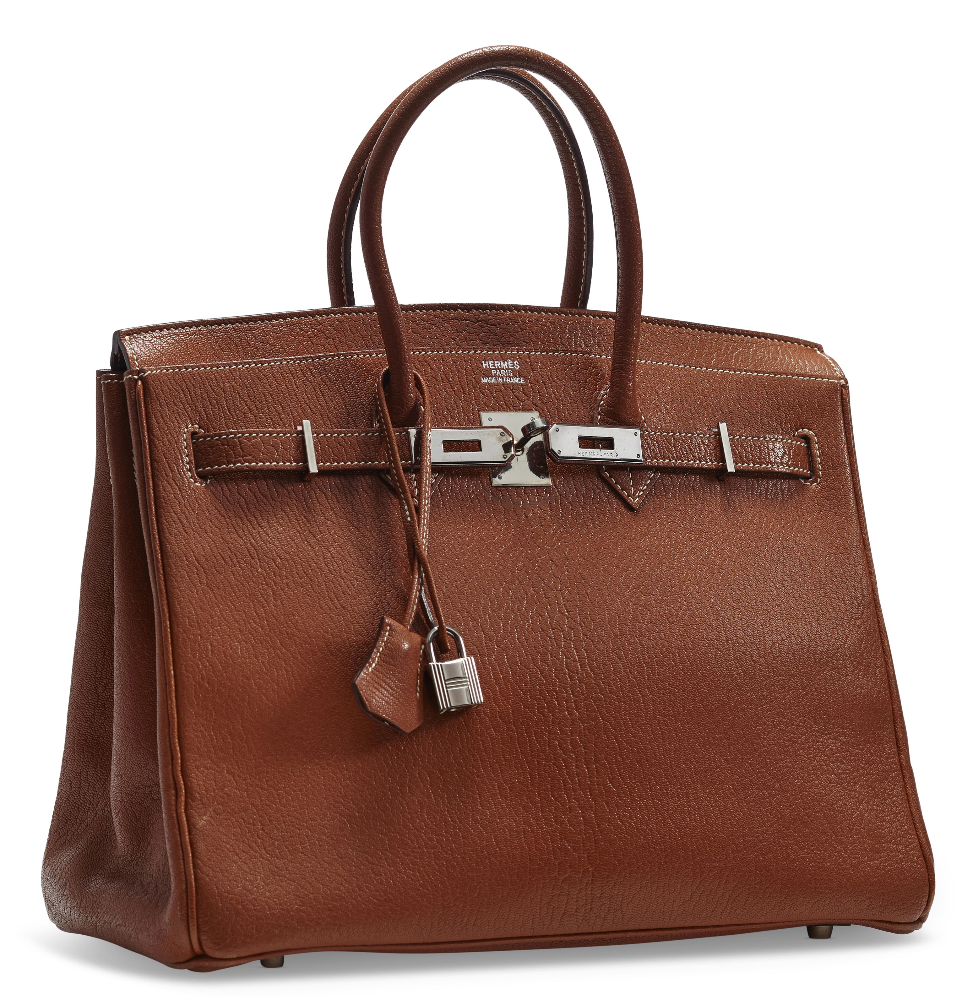 AN ETRUSQUE CHEVRE LEATHER BIRKIN 35 WITH PALLADIUM HARDWARE