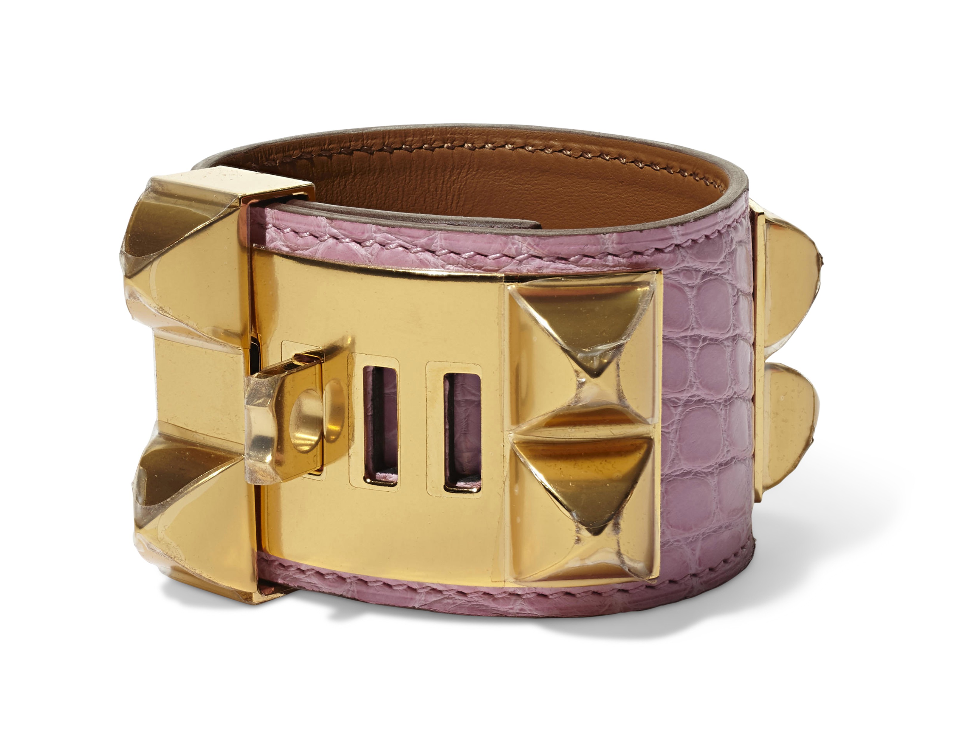 Hermes crocodile collier discount de chien bracelet