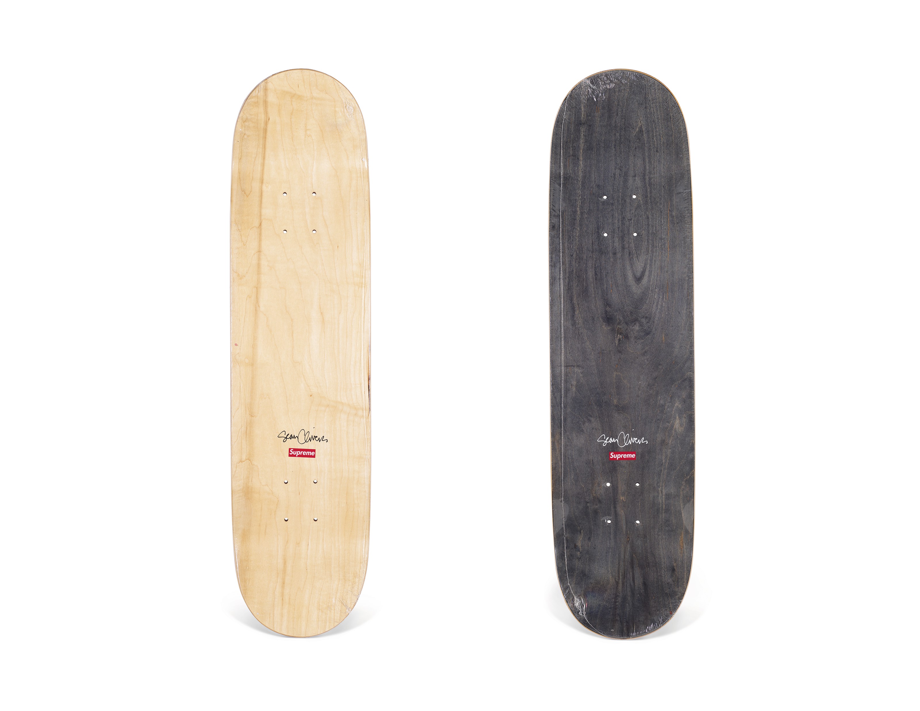 A SET OF TWO SEAN CLIVER HALLOWEEN SKATEBOARDS, SUPREME, 2008