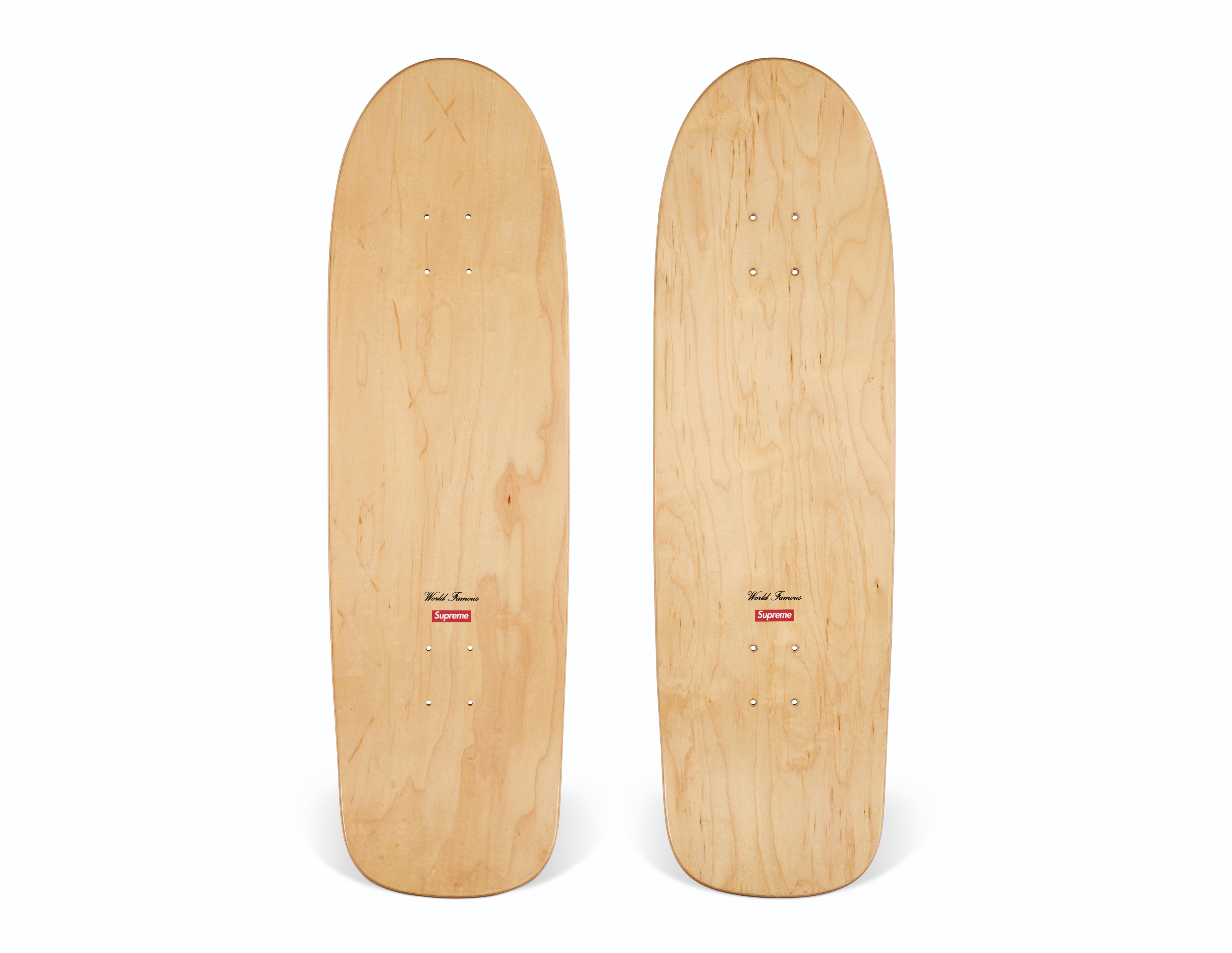 A SET OF TWO LEOPARD BOX LOGO CRUISER BOARDS, SUPREME, 2009  