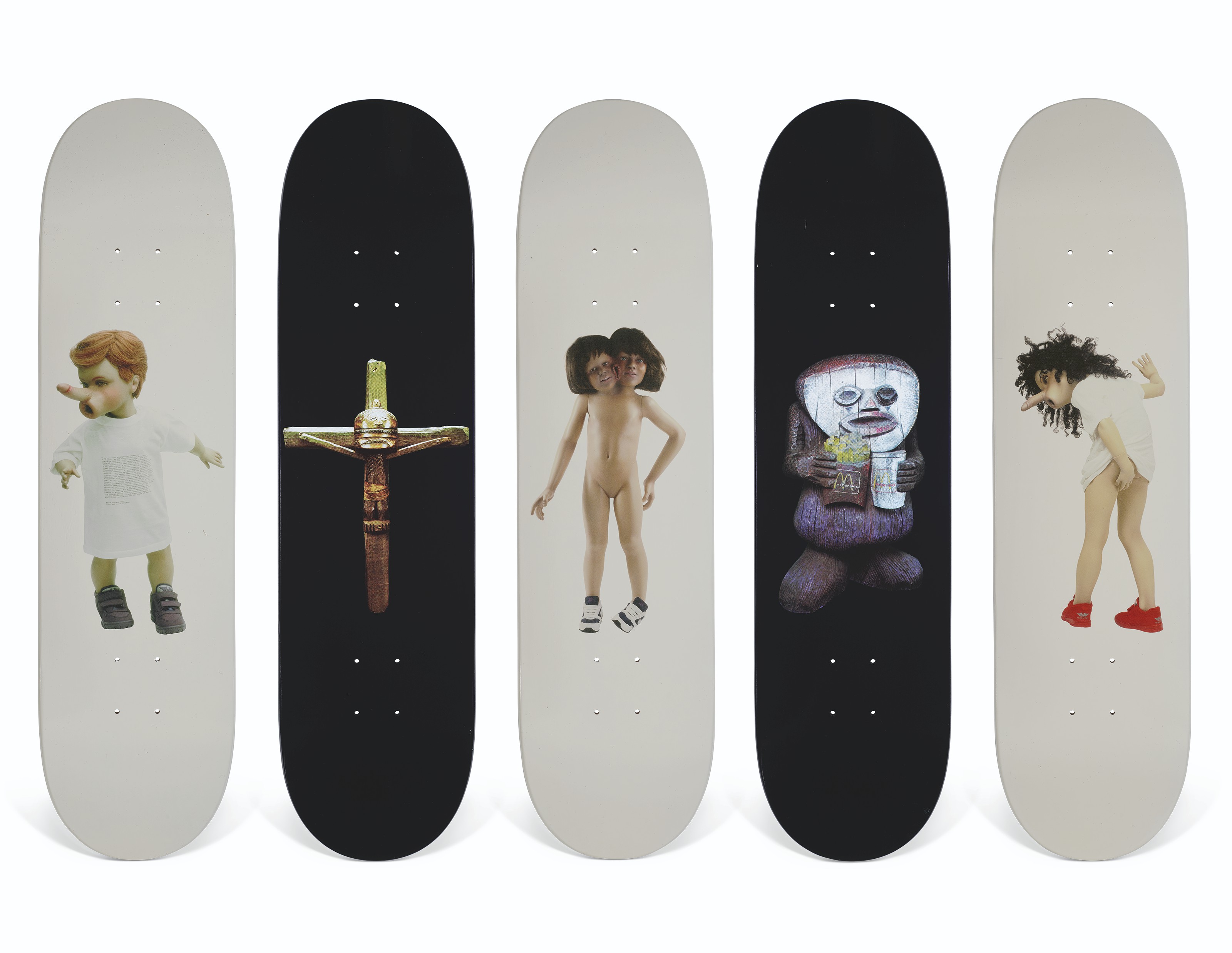 A SET OF THREE ROBERT LONGO MEN IN CITY ATOM BOMB