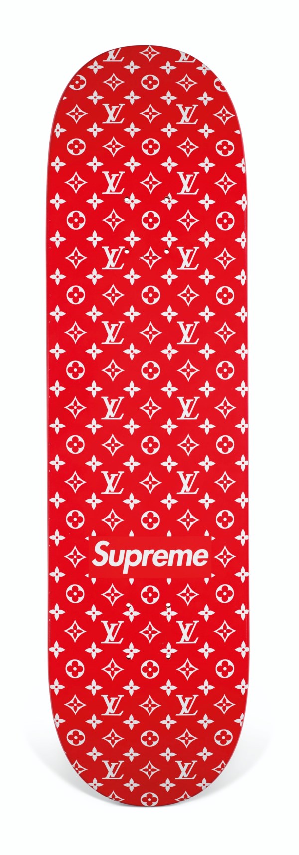 A Louis Vuitton X Supreme Red Classic Monogram Skateboard Supreme 17 Christie S