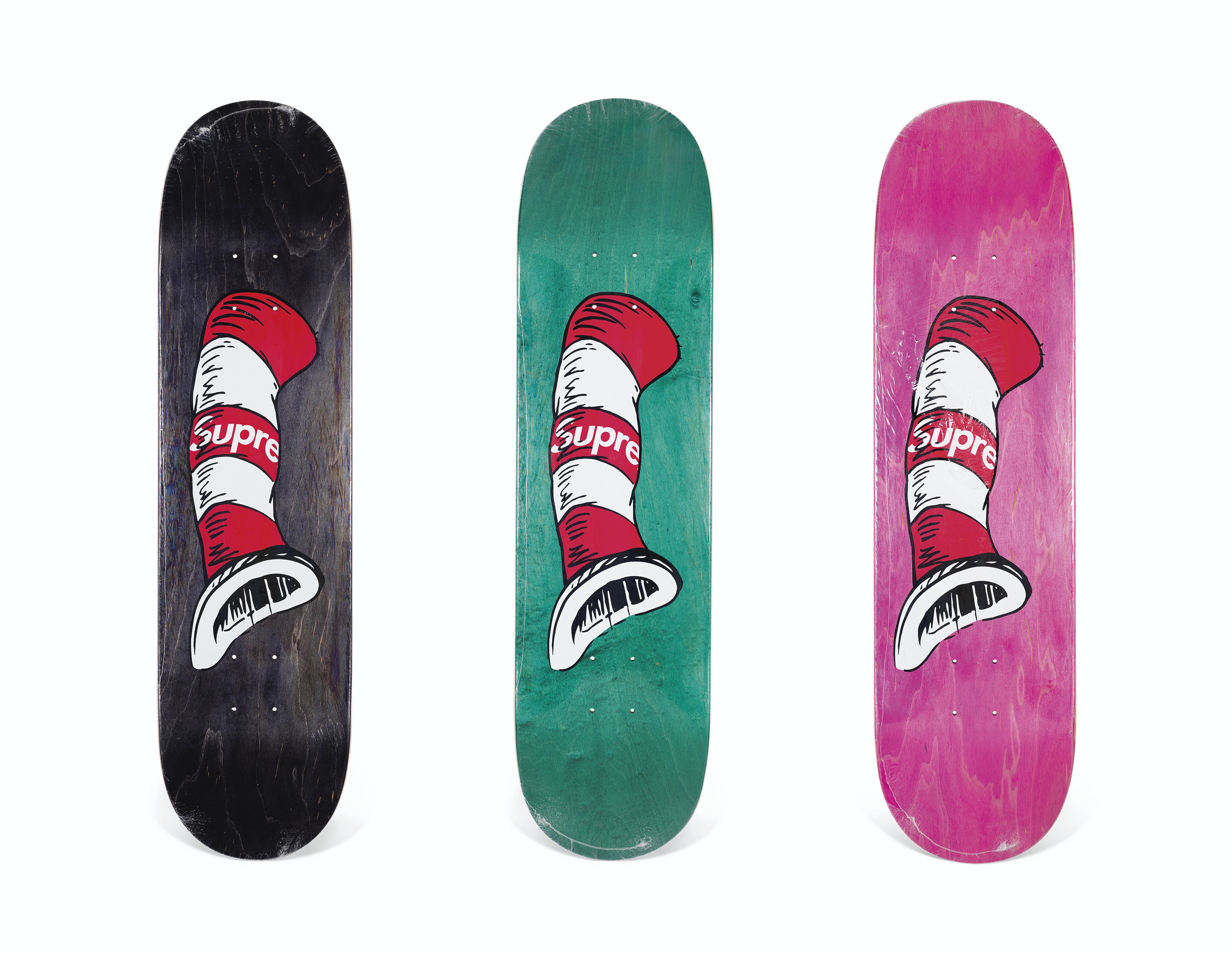 A LOUIS VUITTON X SUPREME RED CLASSIC MONOGRAM SKATEBOARD