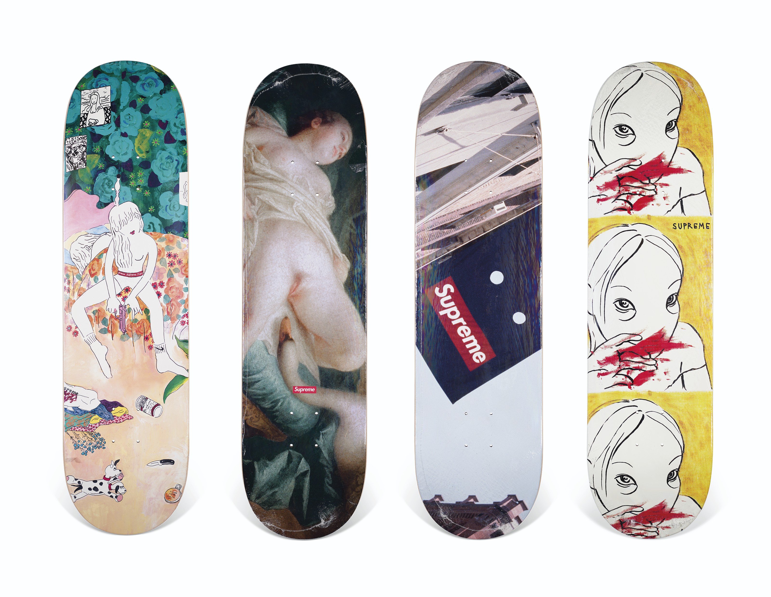 supreme leda and the swan skateboard