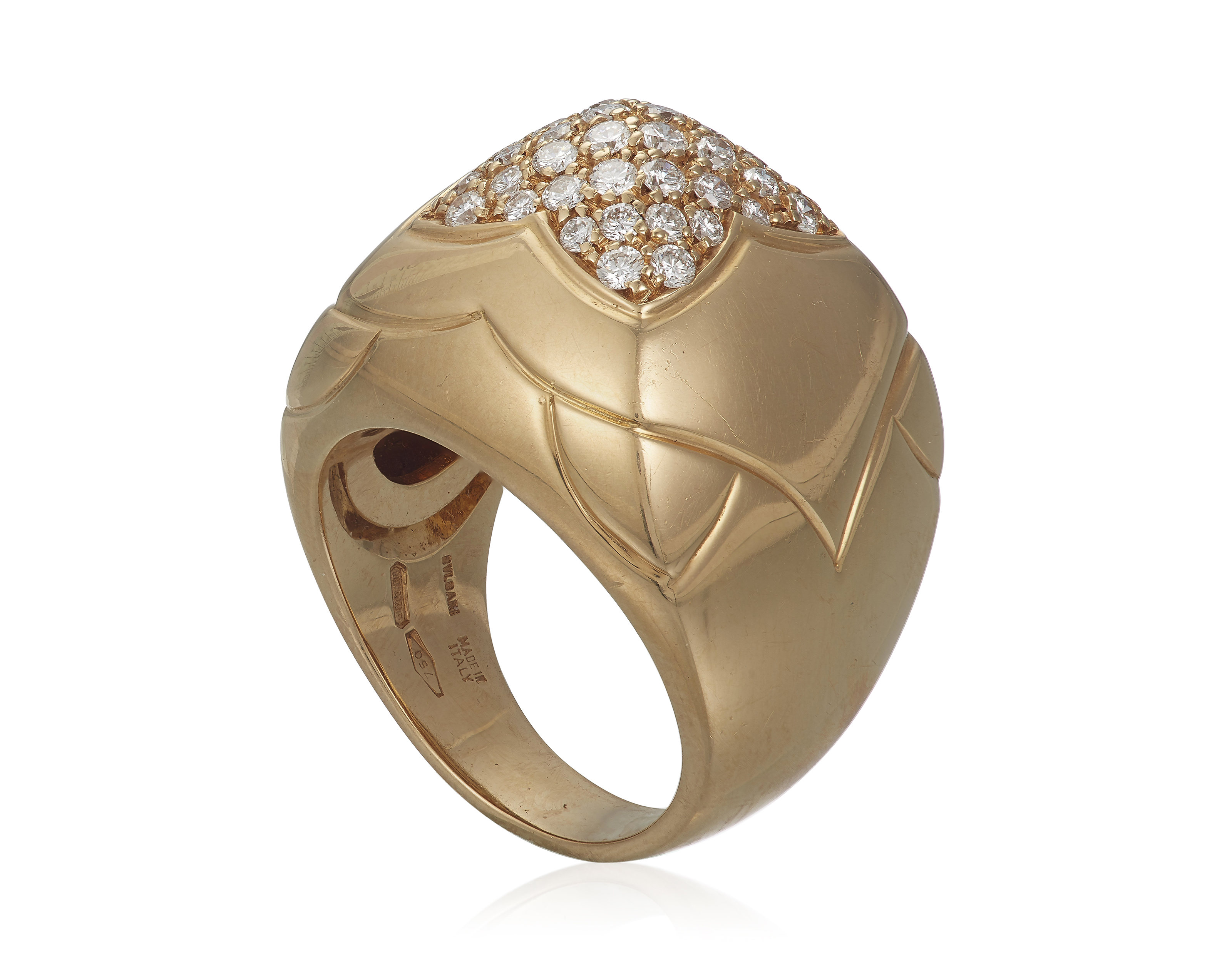 bulgari gold diamond ring