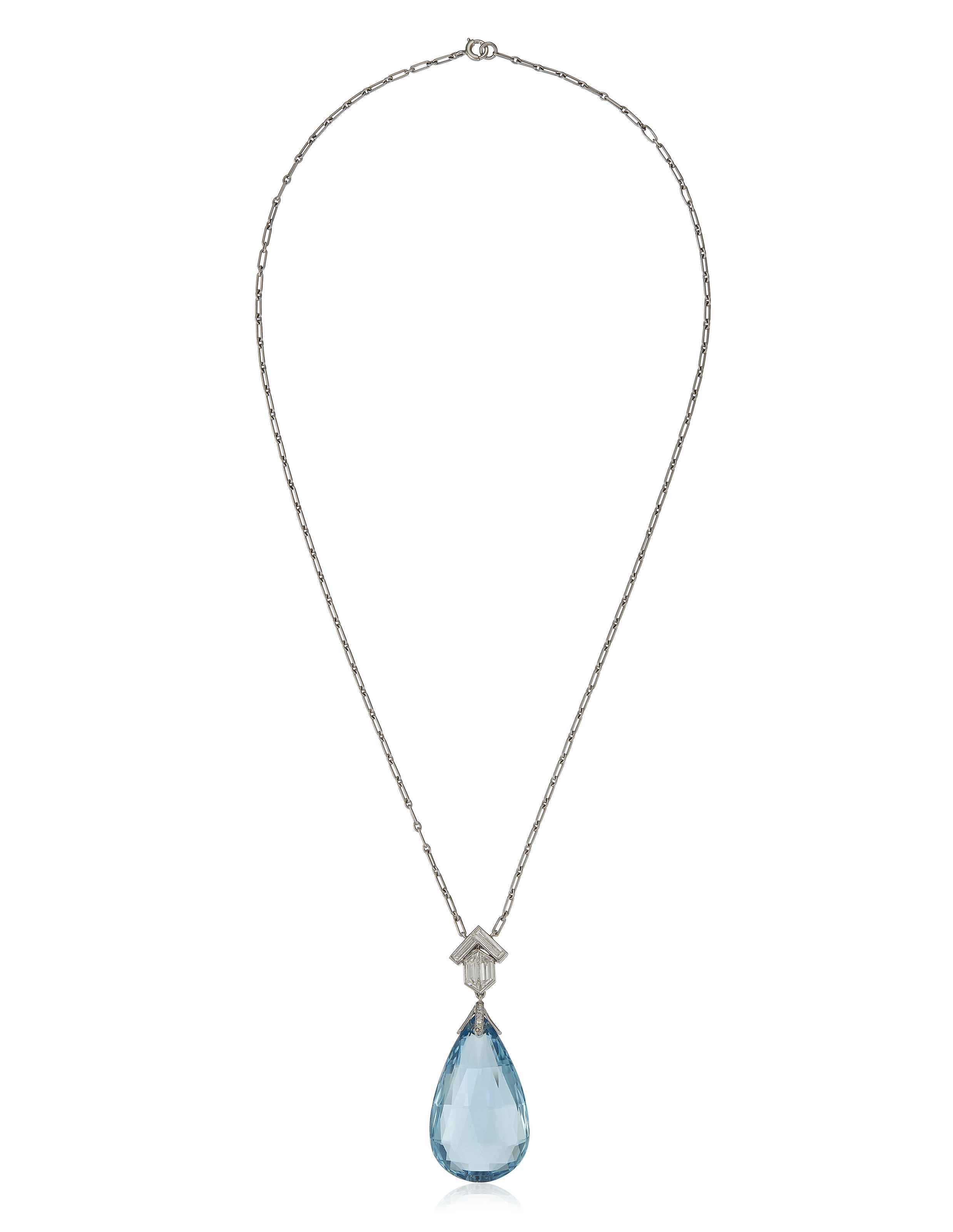 Tiffany and co aquamarine sales necklace