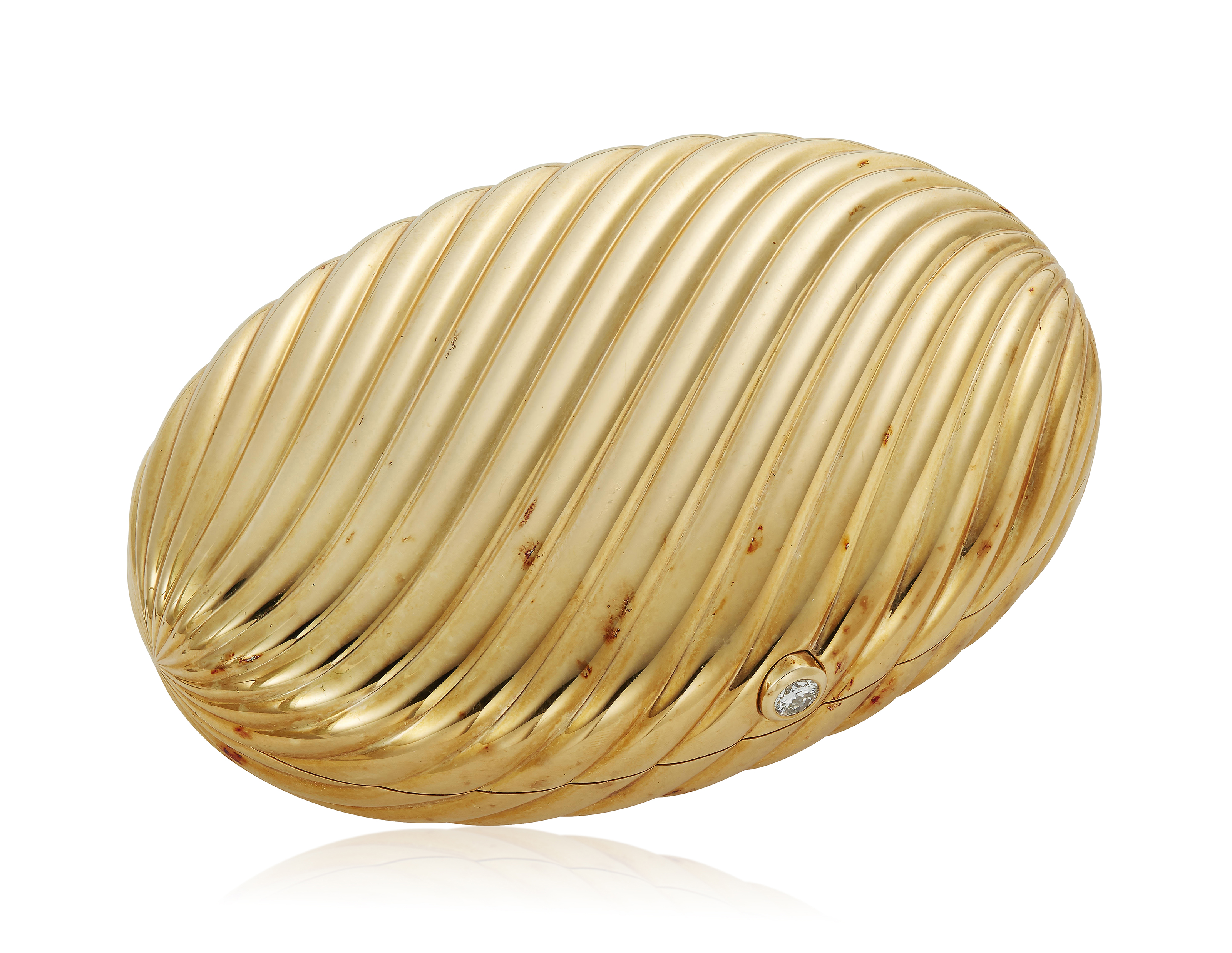 GOLD AND DIAMOND POWDER COMPACT CASE, | Christie’s