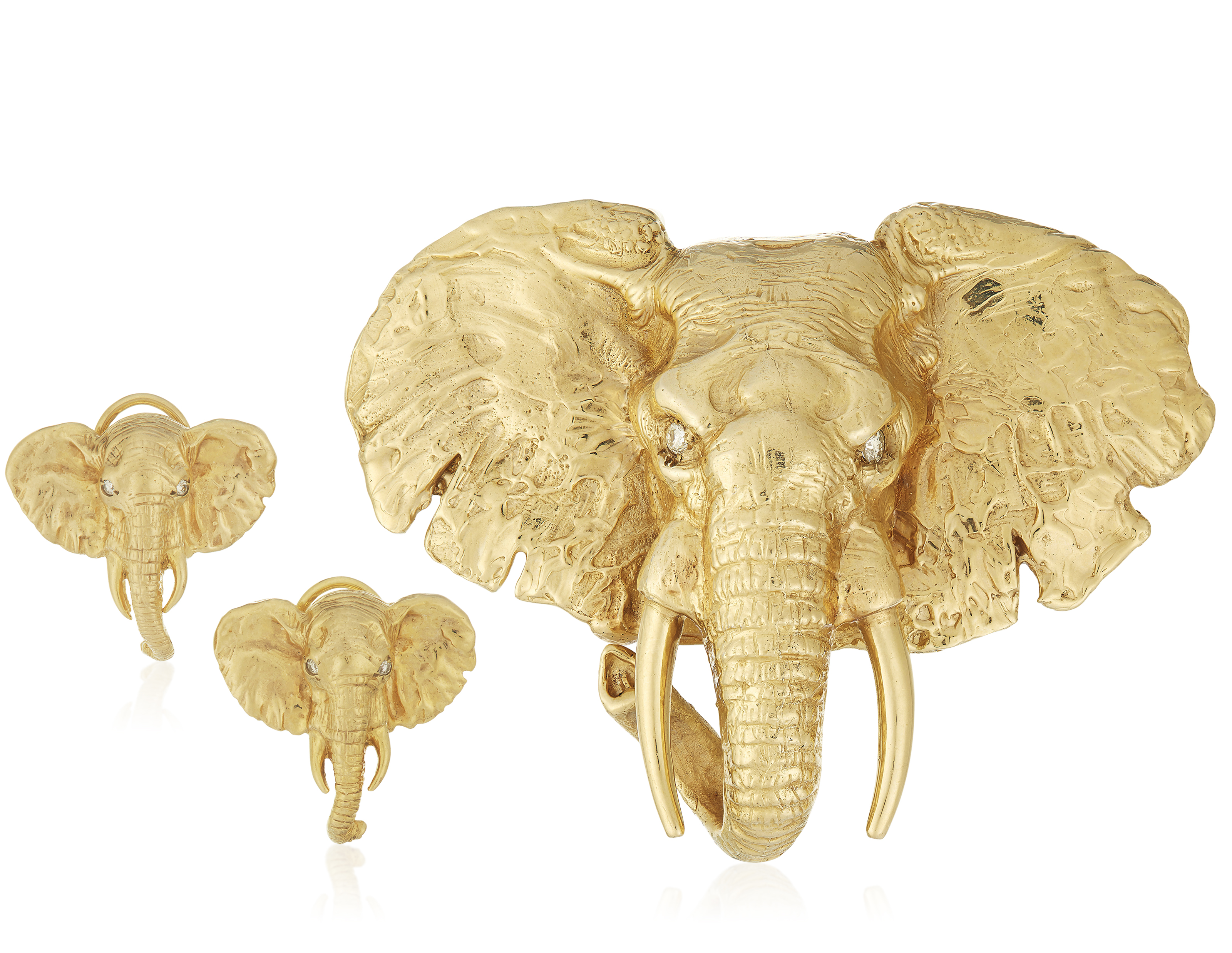 DIAMOND AND GOLD ELEPHANT JEWELRY 