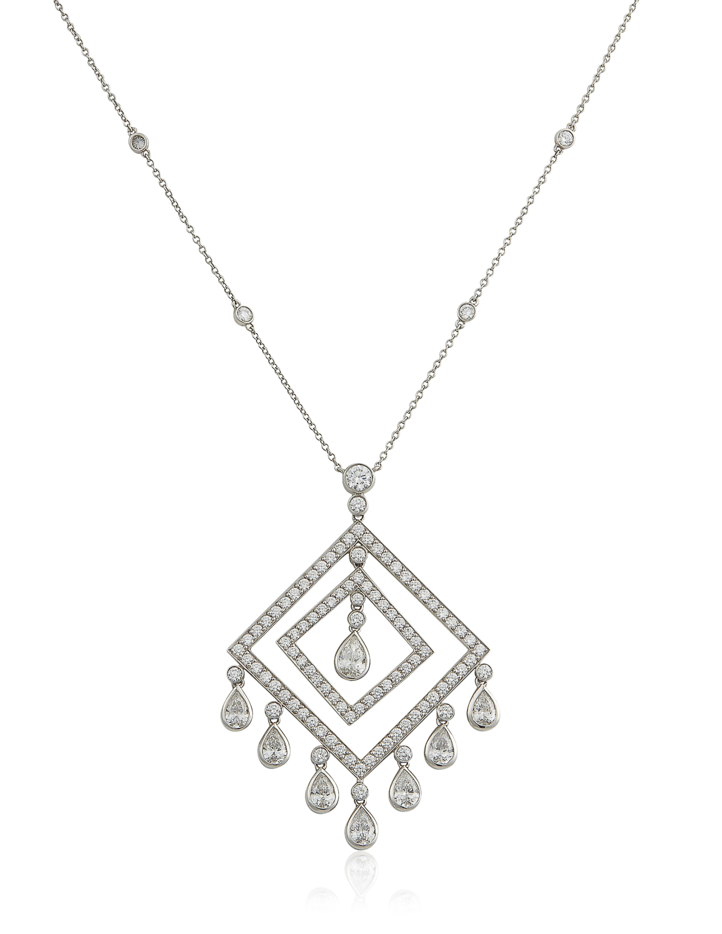 Catalog image of TIFFANY & CO. DIAMOND PENDANT NECKLACE
