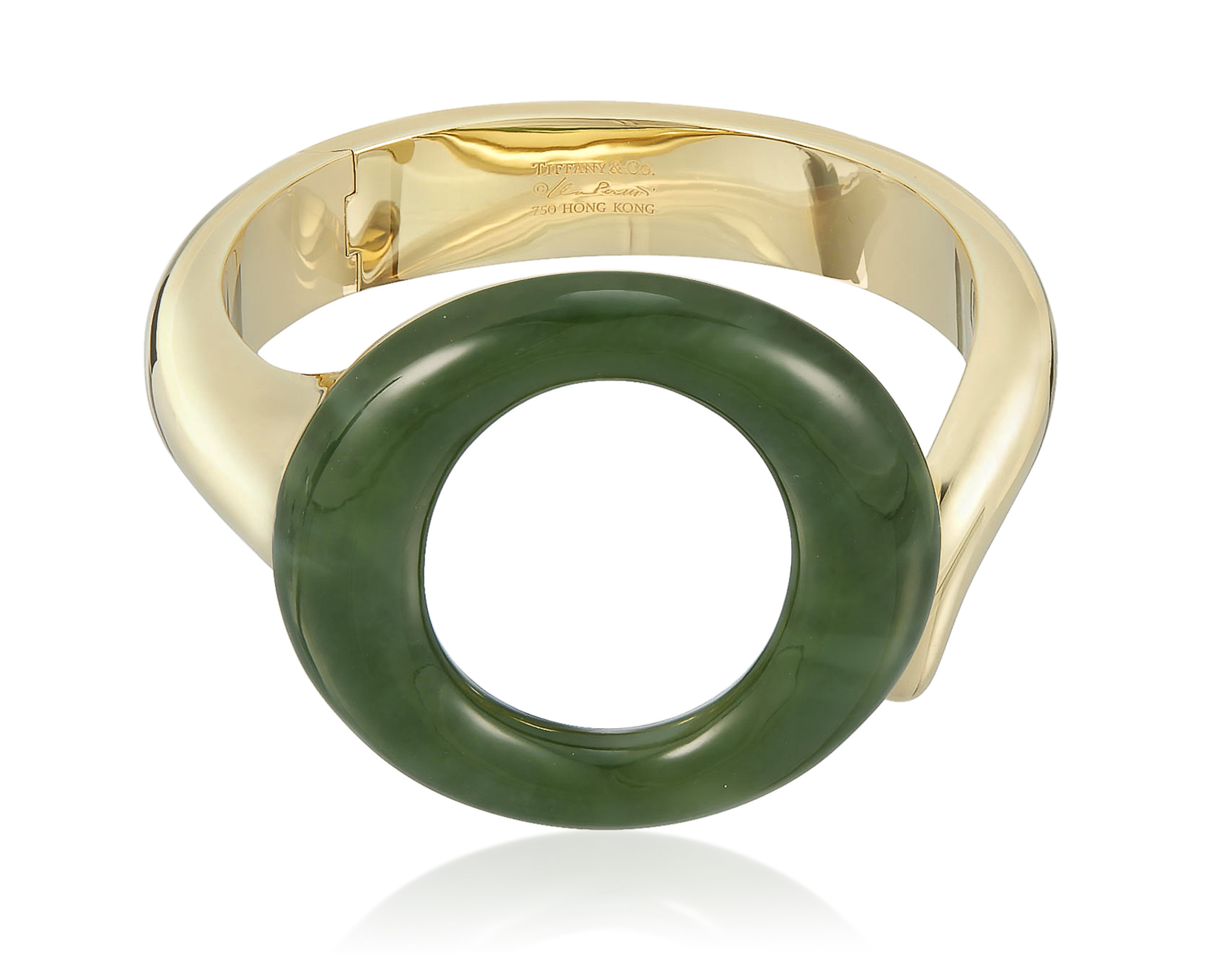 Tiffany Co Elsa Peretti Sevillana Jade And Gold Cuff Bracelet Christie S