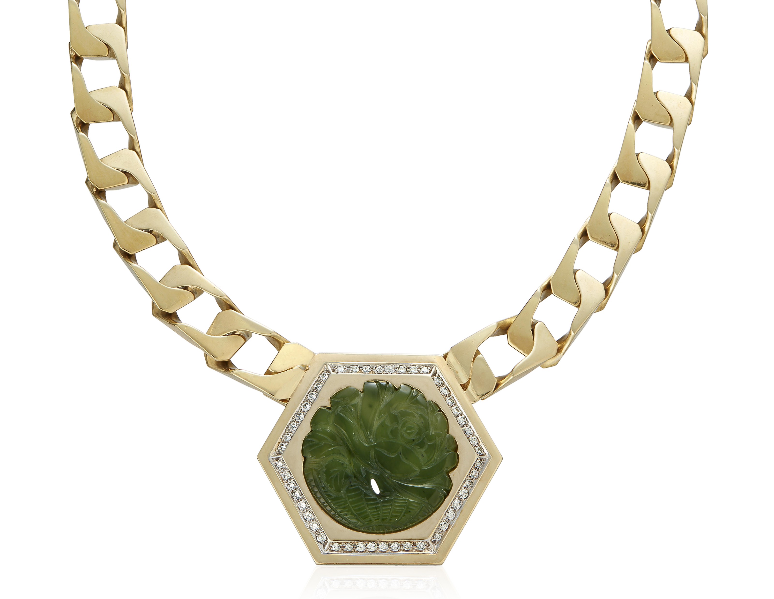 JADE AND DIAMOND NECKLACE, | Christie’s