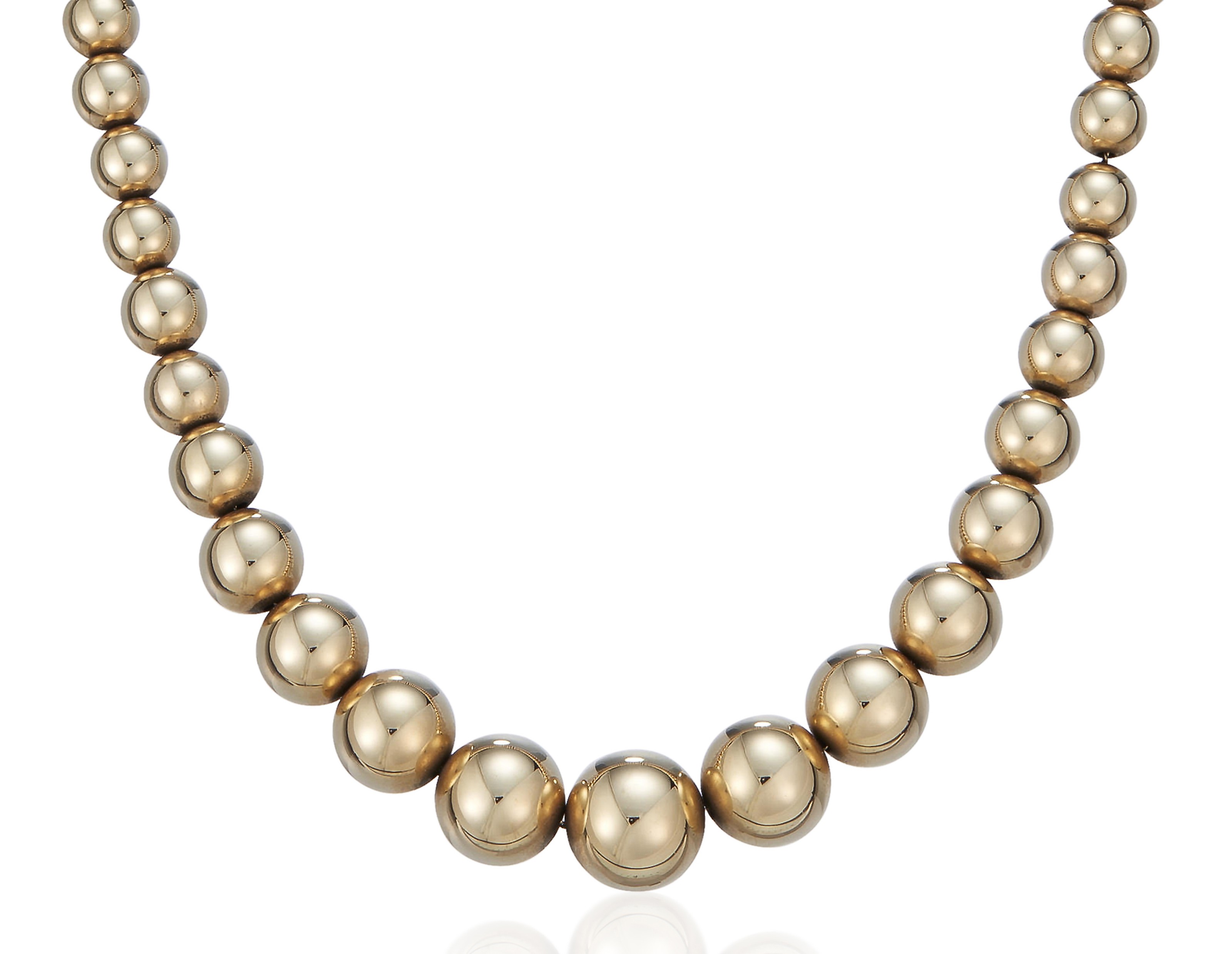 TIFFANY \u0026 CO. GOLD BEAD NECKLACE 