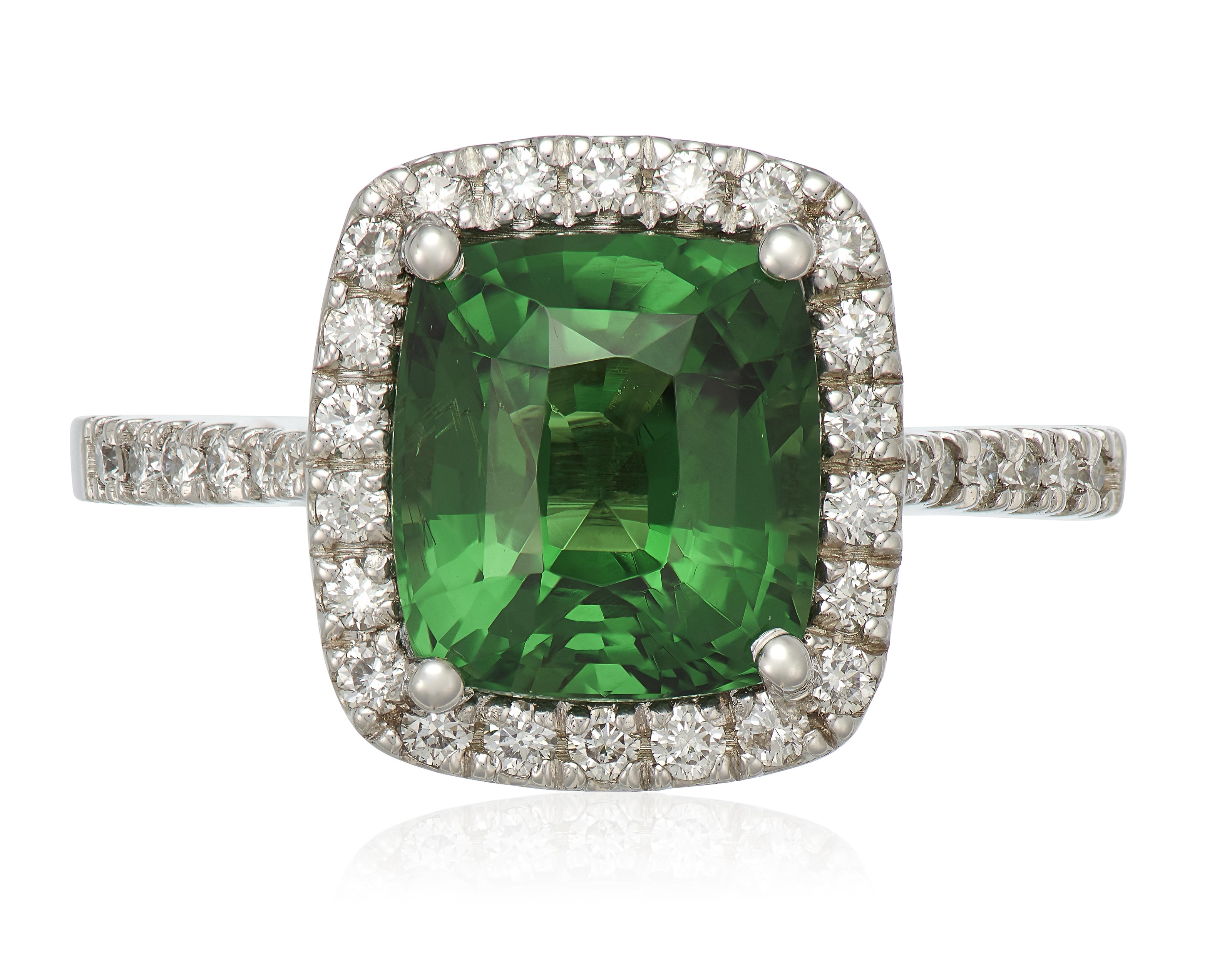 TSAVORITE GARNET AND DIAMOND RING WITH GIA REPORT, Christie's