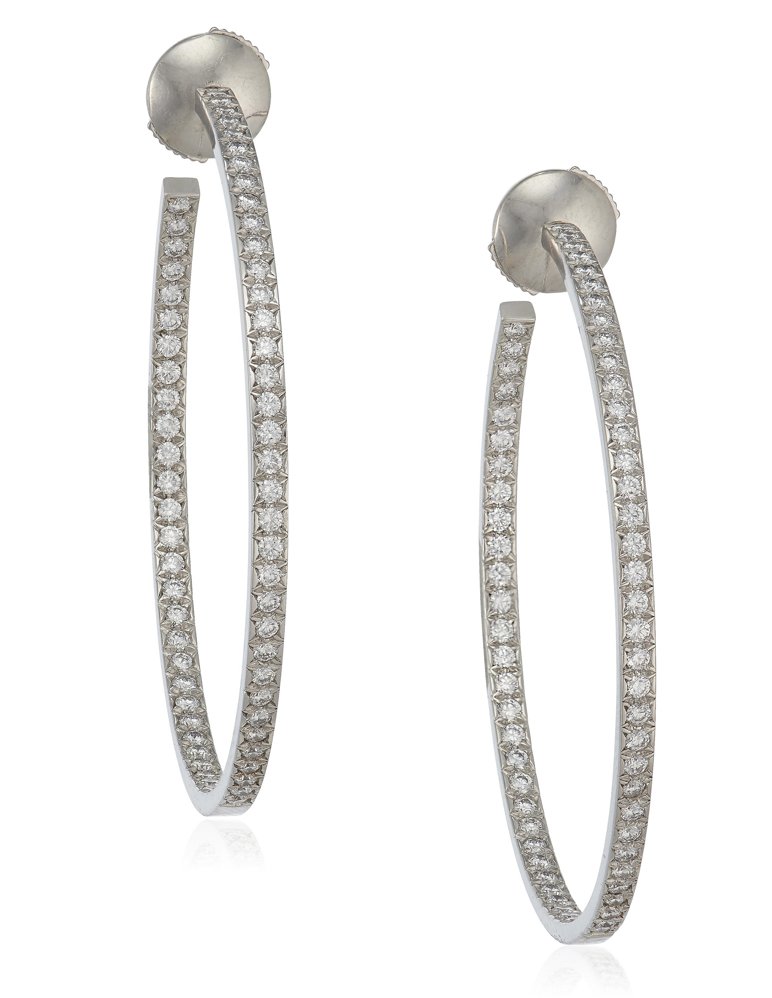 TIFFANY & CO. DIAMOND HOOP EARRINGS, | Christieâs