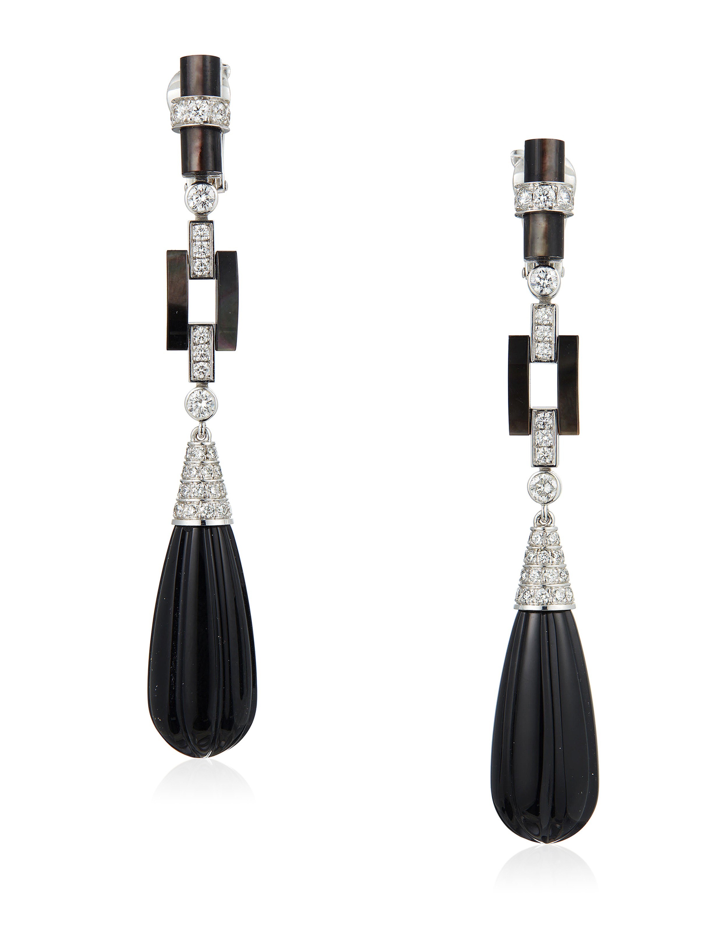 cartier onyx earrings