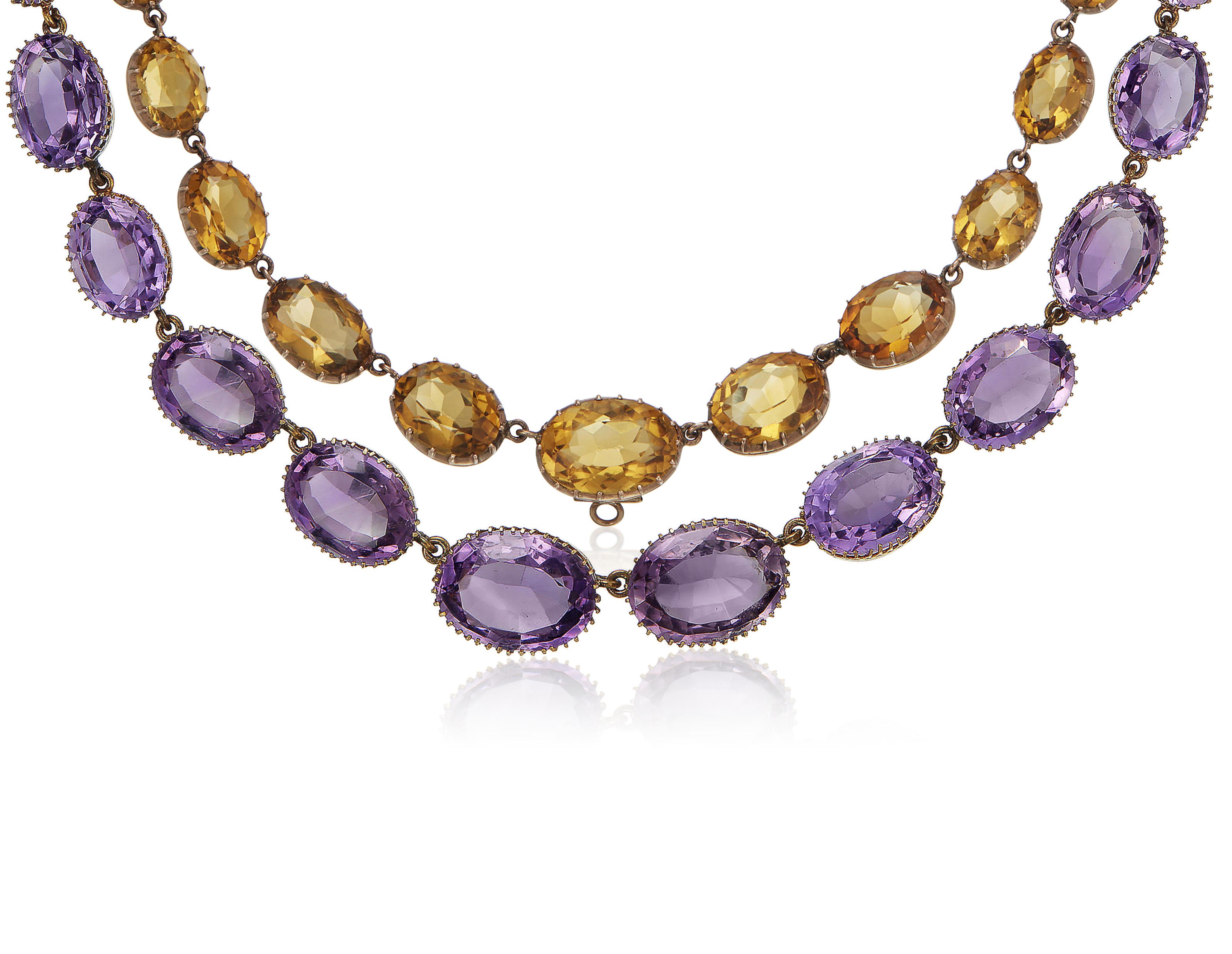 Amethyst shop riviere necklace