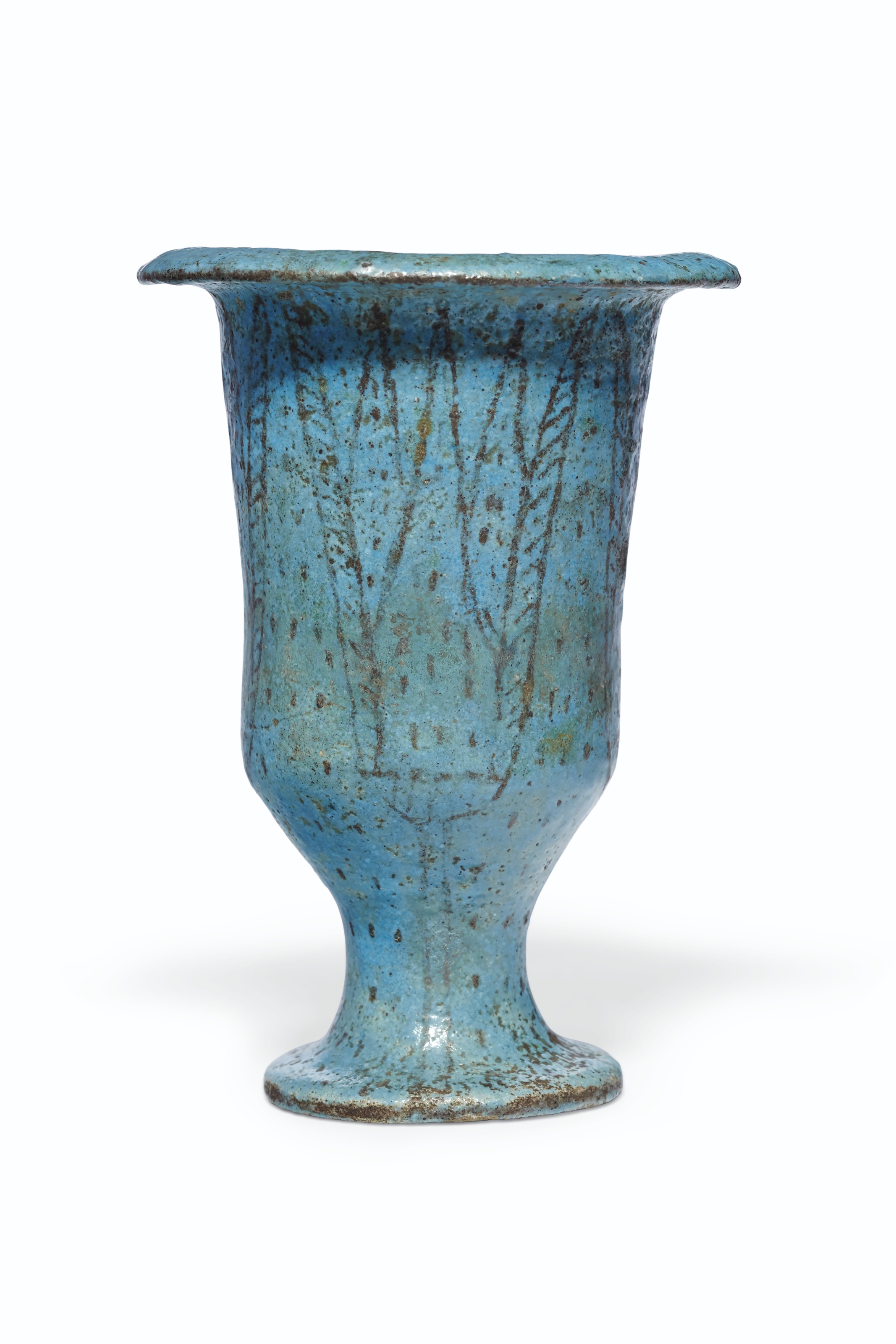 AN EGYPTIAN FAIENCE CHALICE , NEW KINGDOM, 18TH DYNASTY, 15501295 B.C