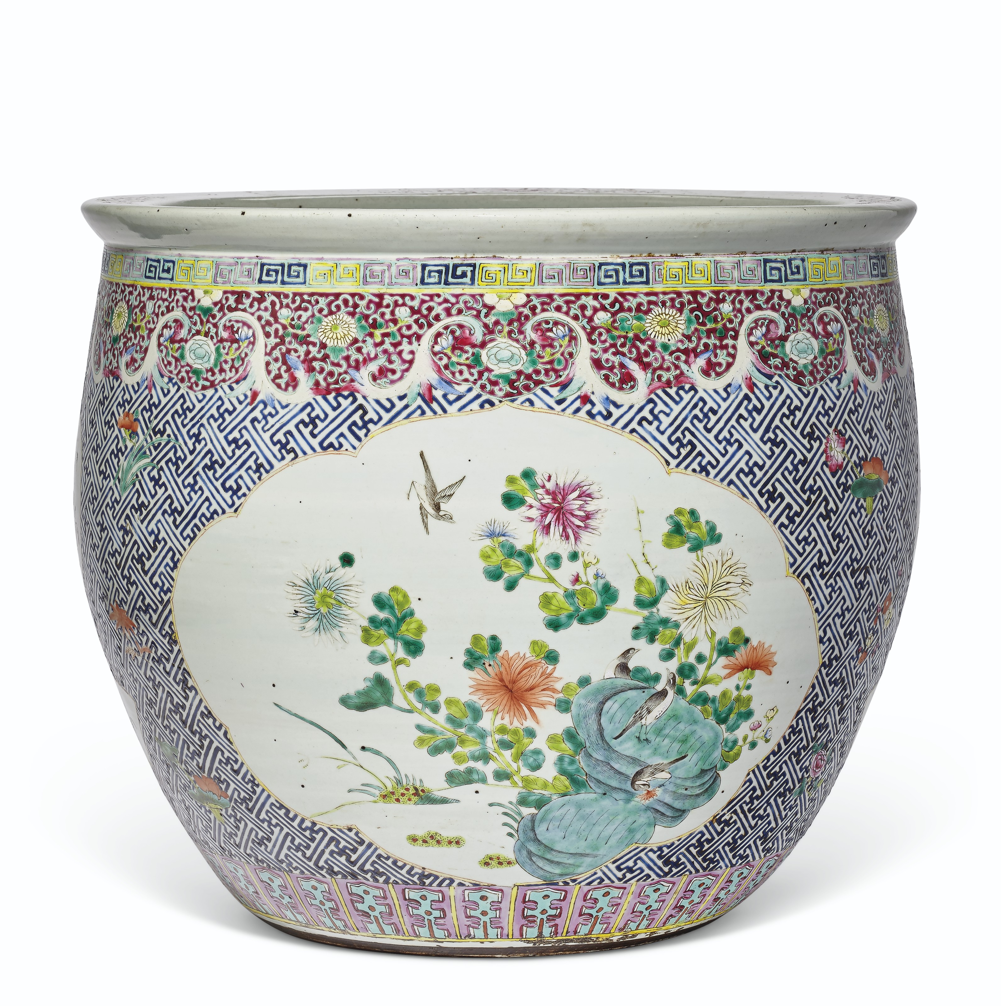 A LARGE FAMILLE ROSE DEEP JARDINIÈRE , 19TH CENTURY | Christie's