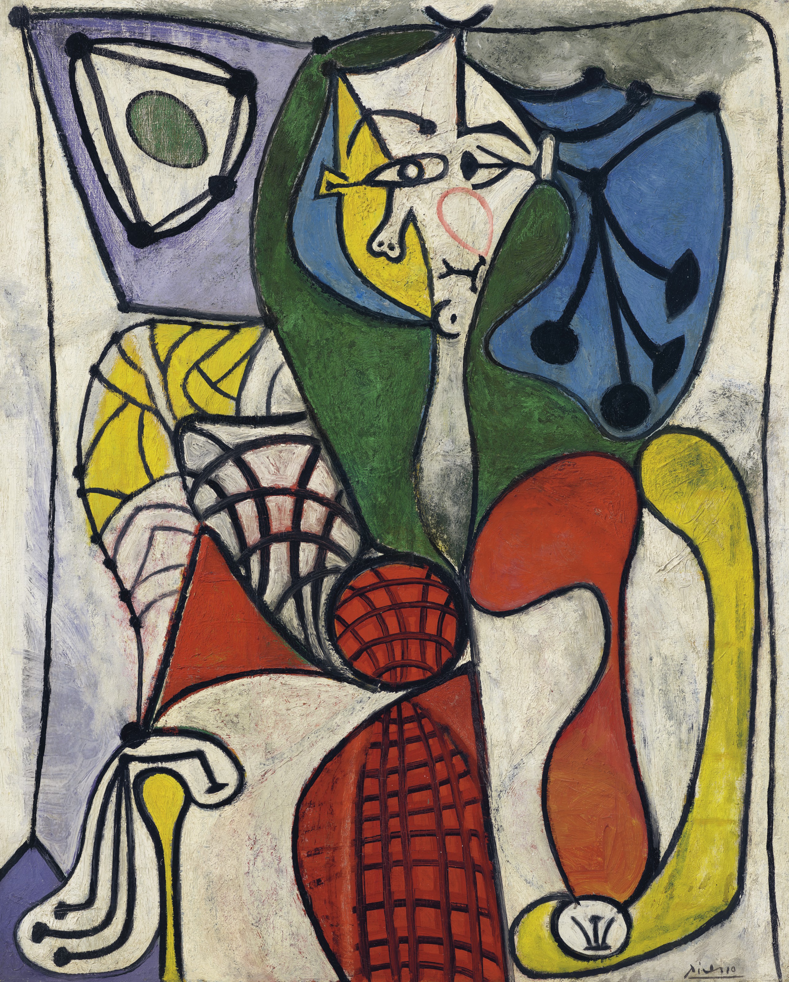 Pablo Picasso、FEMME DANS UN FAUTEUIL、画集画