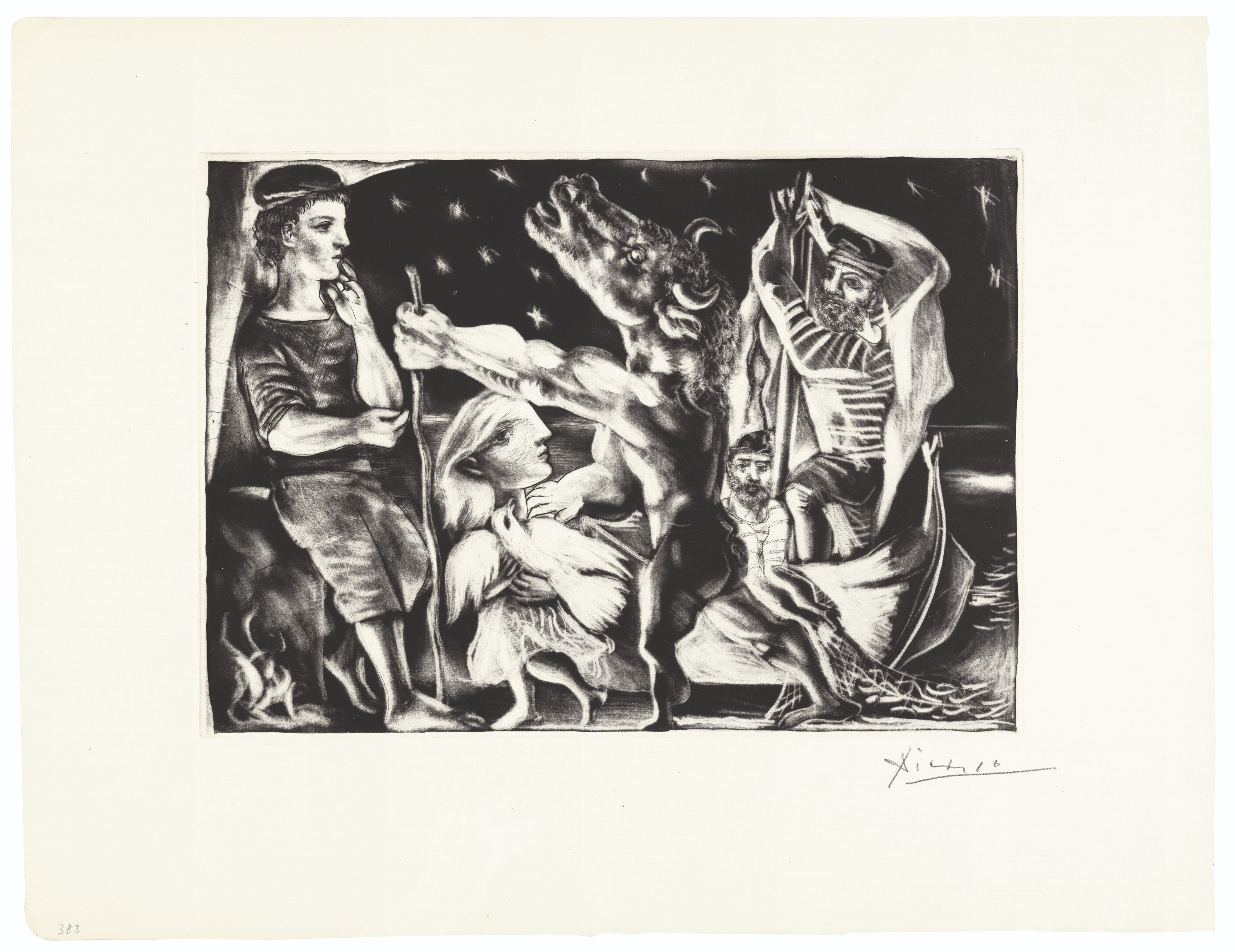 Pablo Picasso (1881-1973), La Suite Vollard, 1930-37. The rare complete set of 100 etchings, aquatints and drypoints on Montval laid paper. Each sheet size circa: 19&frac34; x 15⅛ in (50 x 38.5 cm). Sold for $4,815,000 on 11 November 2019 at Christie&rsquo;s in New York