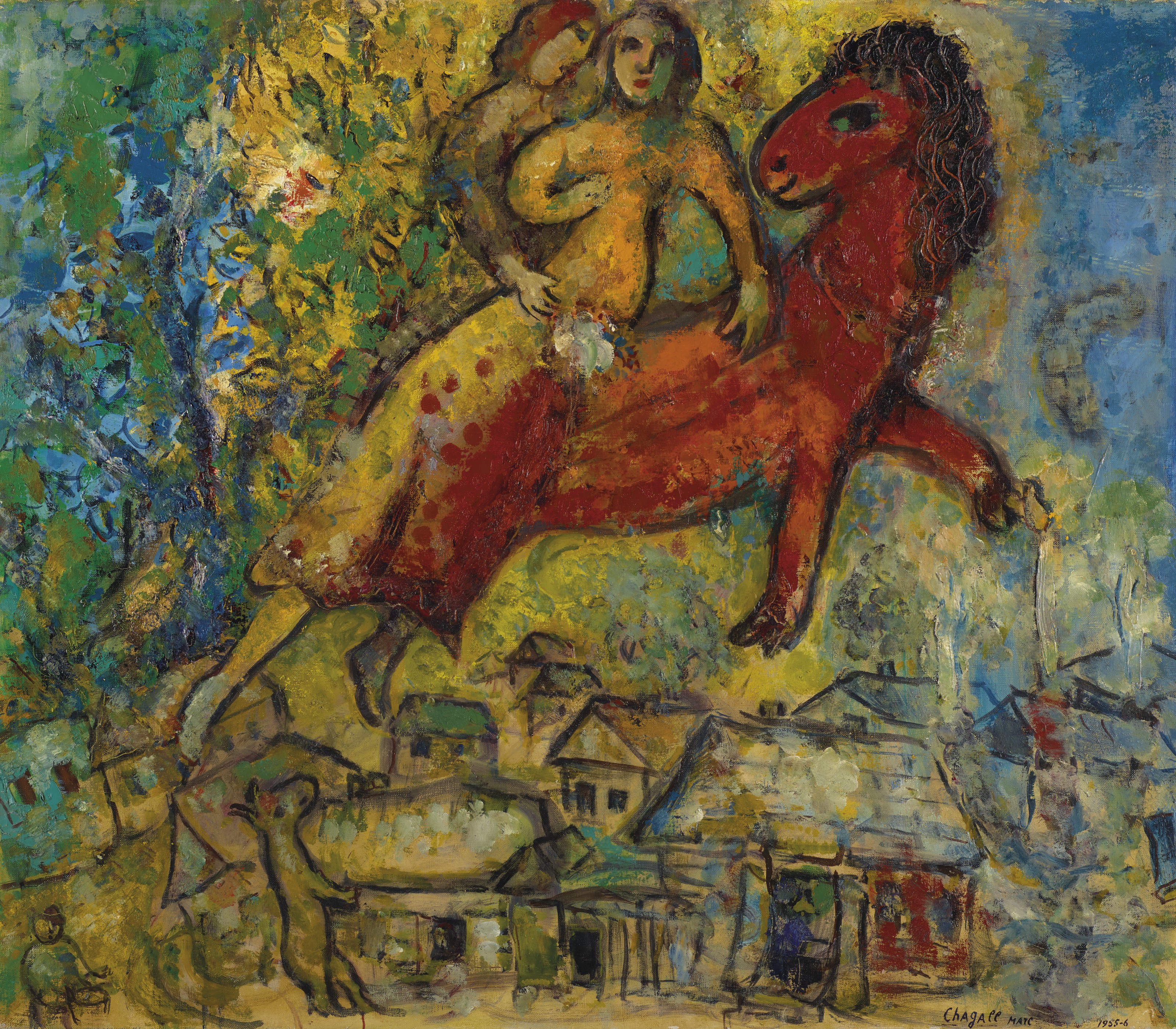 Marc Chagall 1887 1985 La Chevauchee Ou La Cavalcade 1950s