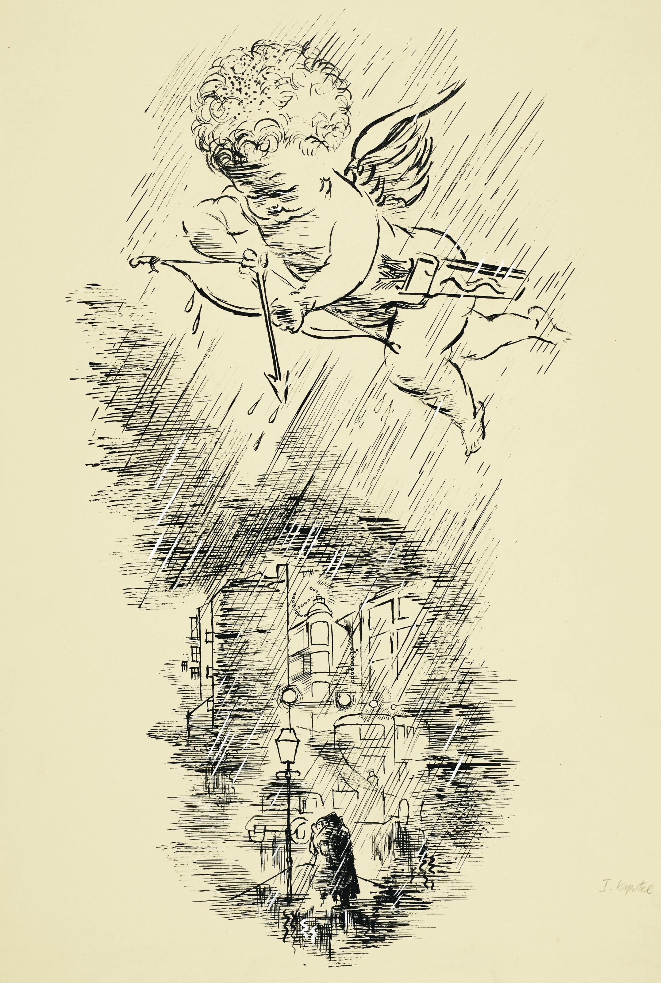 George Grosz (1893-1959), Happy Man, executed in 1934. 23⅜ x 16⅛ in (59.3 x 40.9 cm). Estimate: $15,000-25,000. Offered in Impressionist and Modern Art Works on Paper on 12 November 2019 at Christie’s in New York