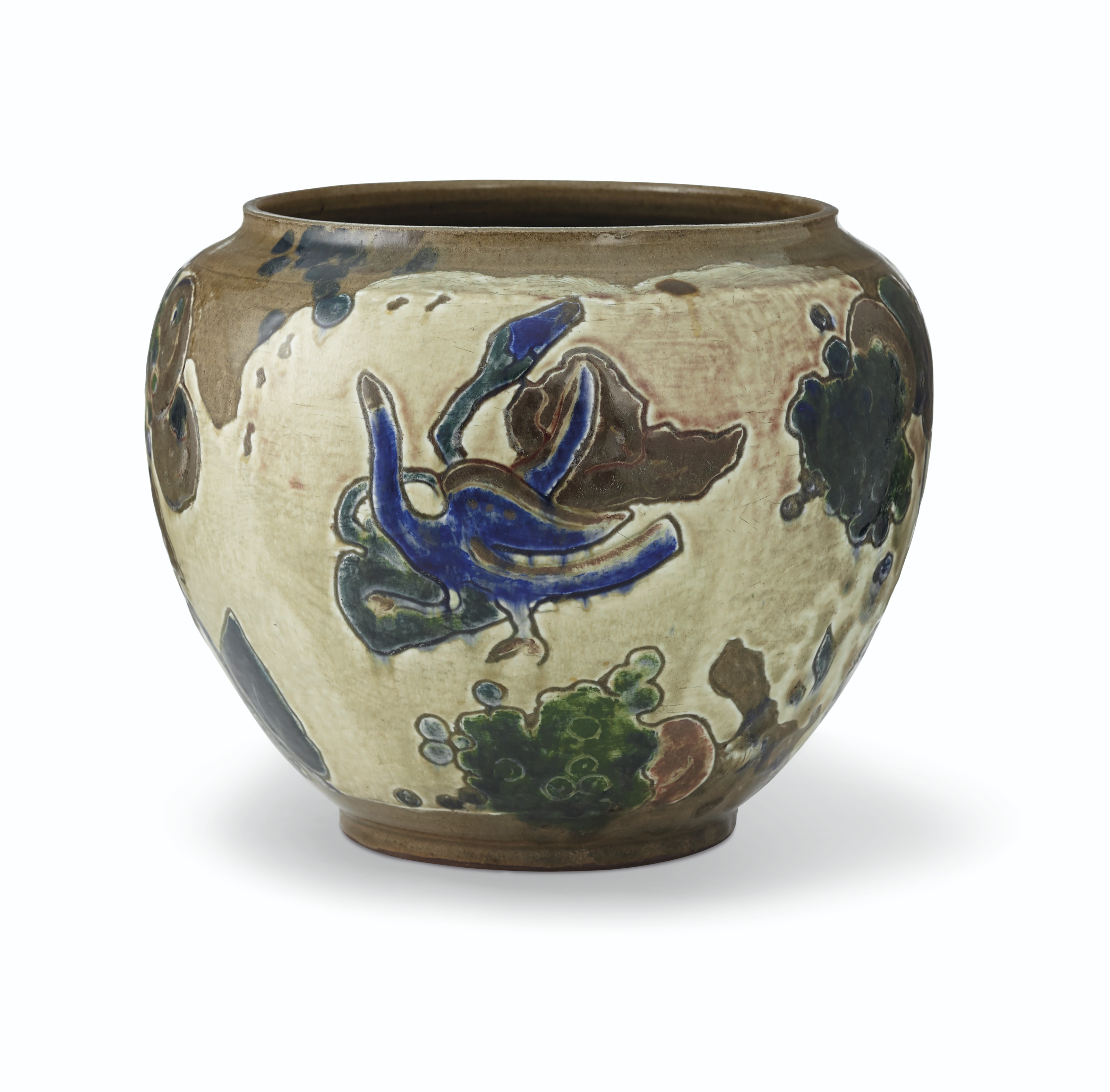 Paul Gauguin (18481903) , Vase décoré avec feuillage, raisins et