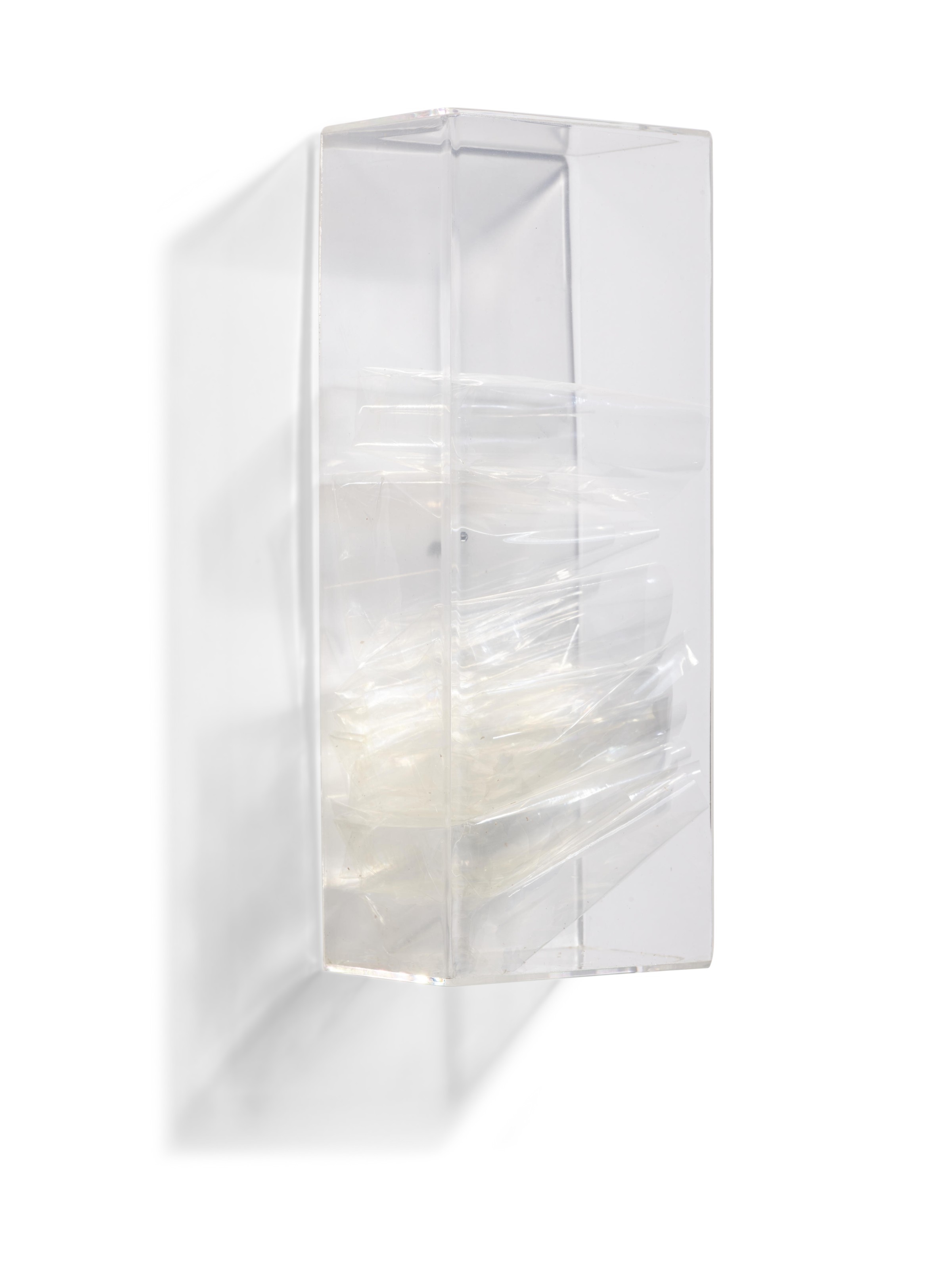Jac Leirner (b. 1961), Pulm&atilde;o (Lung). Executed in 1991. Perspex box and cellophane. 8&frac12; x 3⅜ x 2⅜ in (21.6 x 8.6 x 6.1 cm). Estimate: $12,000-18,000. Offered in Latin American Art Online, 16-26 November 2019, Online