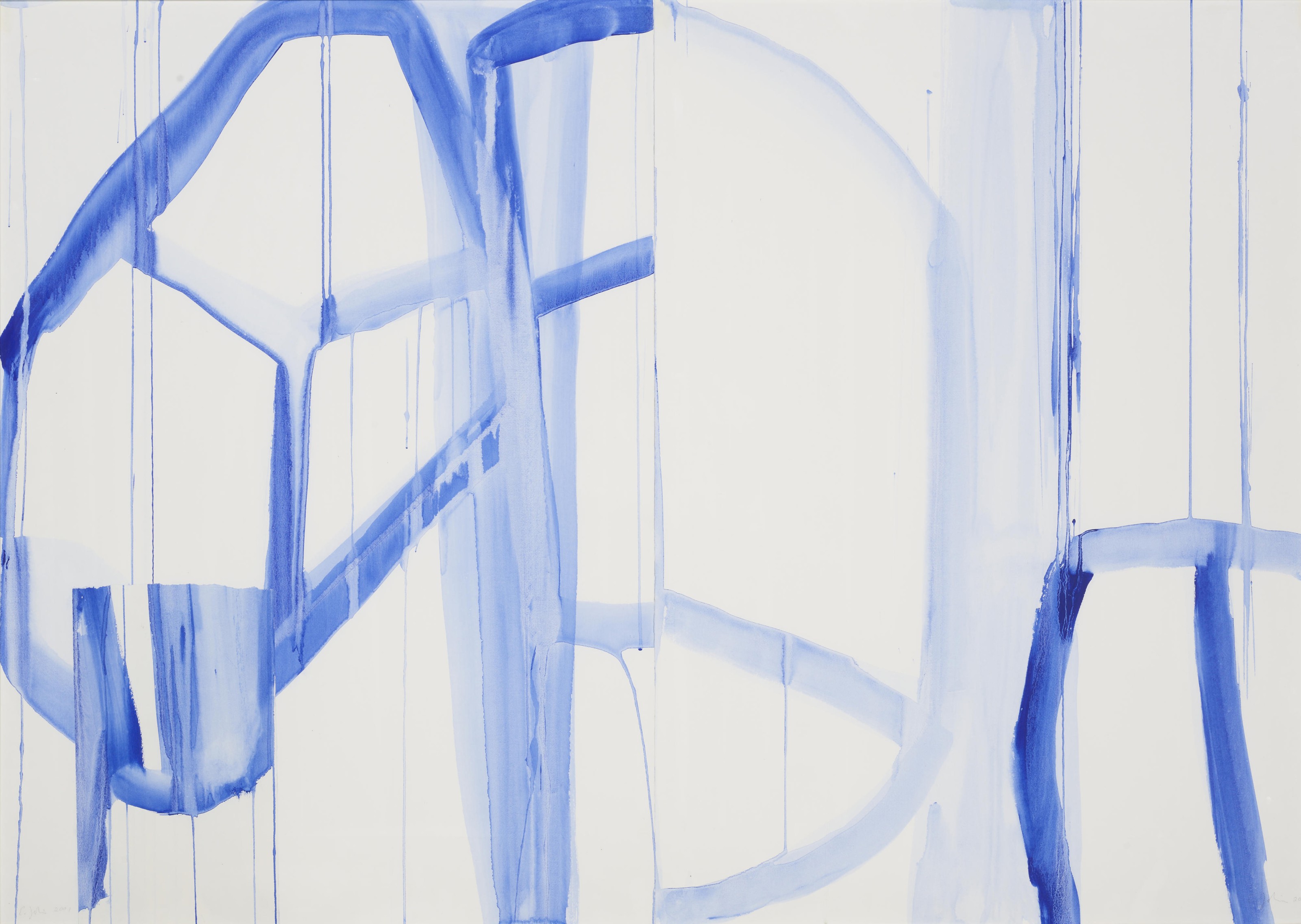 Elizabeth Jobim (b. 1957), Untitled, executed in 2001.  Acrylic on paper. 39 x 55 in (99 x 139.7 cm). Estimate: $6,000-8,000. Offered in Latin American Art Online, 16-26 November 2019, Online
