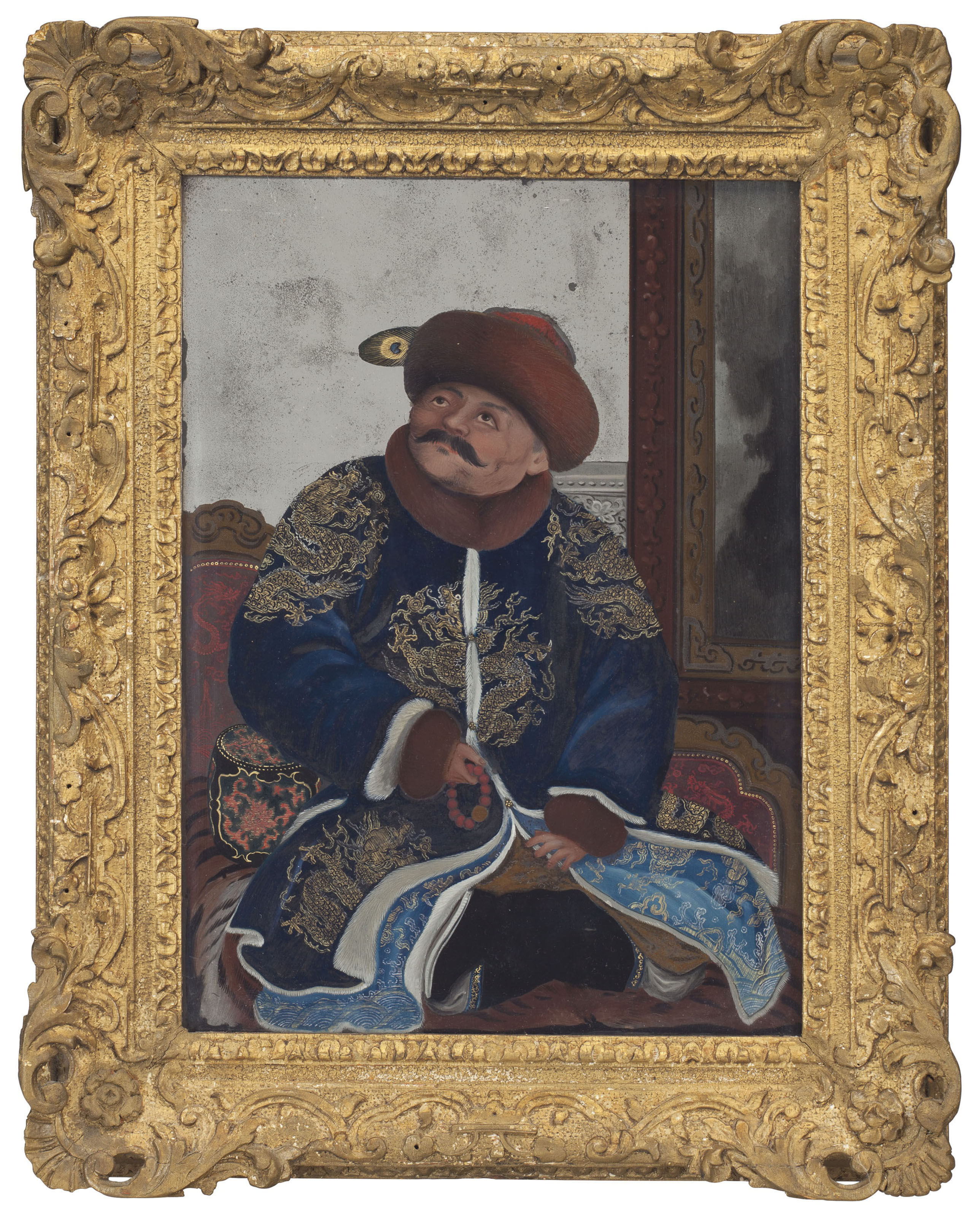 A Chinese Export Reverse Mirror Painting China Qing Dynasty