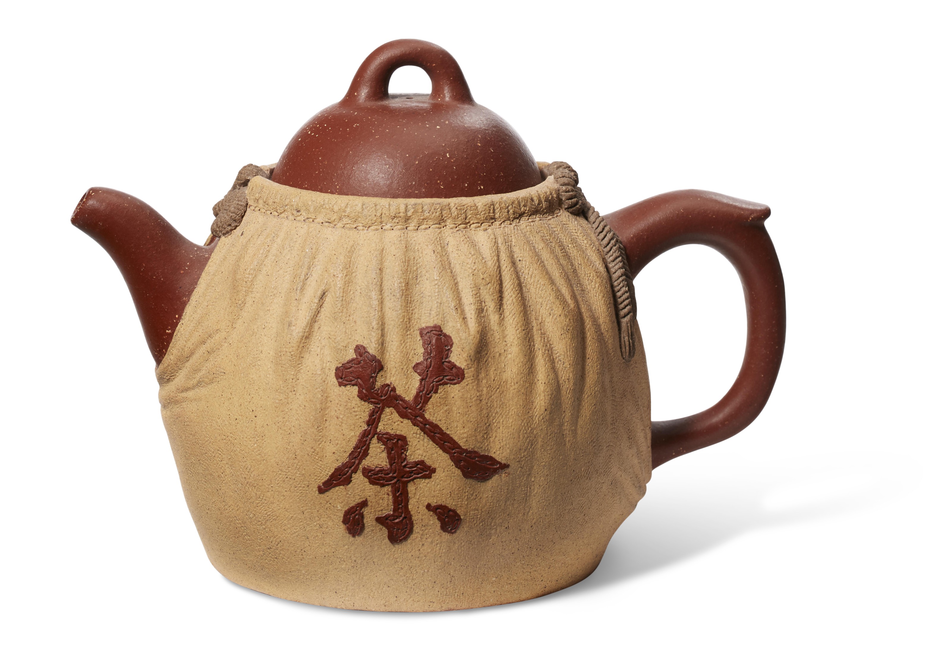 A 'CLOTHWRAPPED' YIXING TEAPOT AND COVER, 'COZY', XU RUIPING (B. 1962
