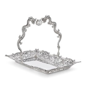 A Chinese Export Silver Basket Possibly Attributed To Yi An