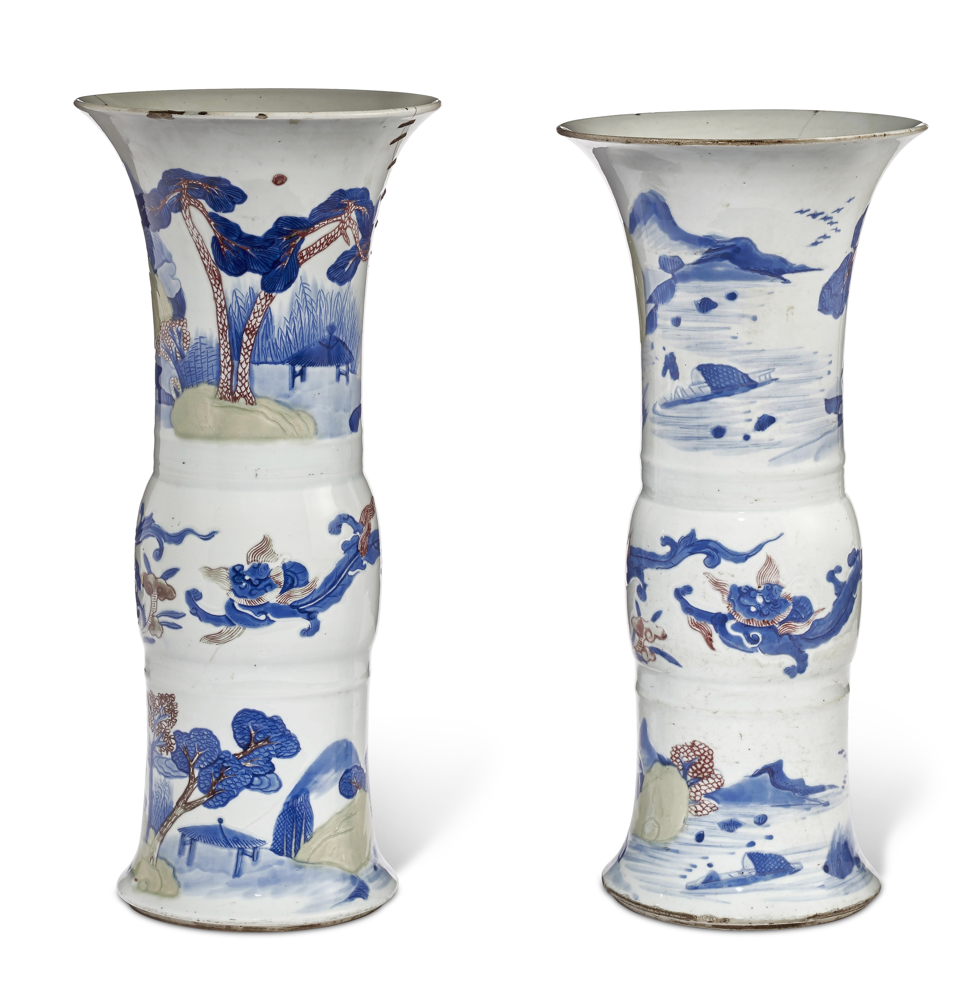 清康熙青花冰梅纹开光博古图盖罐, KANGXI PERIOD (1662-1722) | Christie's