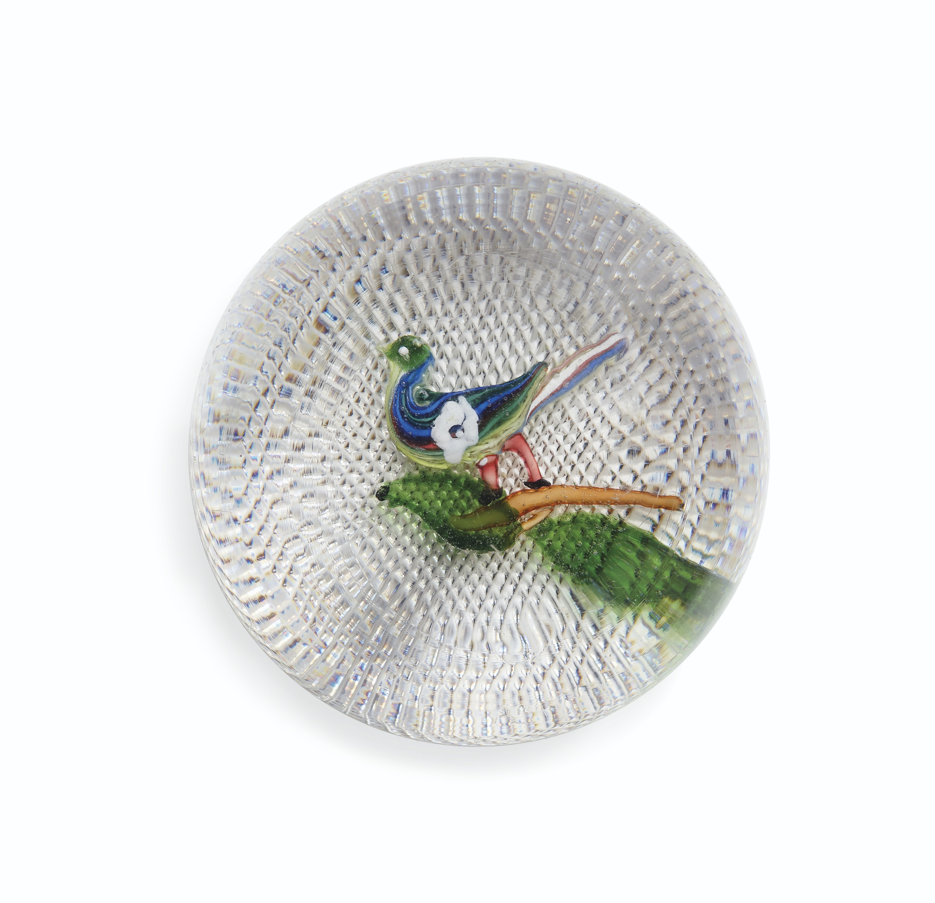 A French glass animal paperweight, mid-19th century, almost certainly Saint Louis. 3⅛  in (7.9  cm) diameter. Sold for $5,250 on 16 October 2019 at Christie&rsquo;s in New York