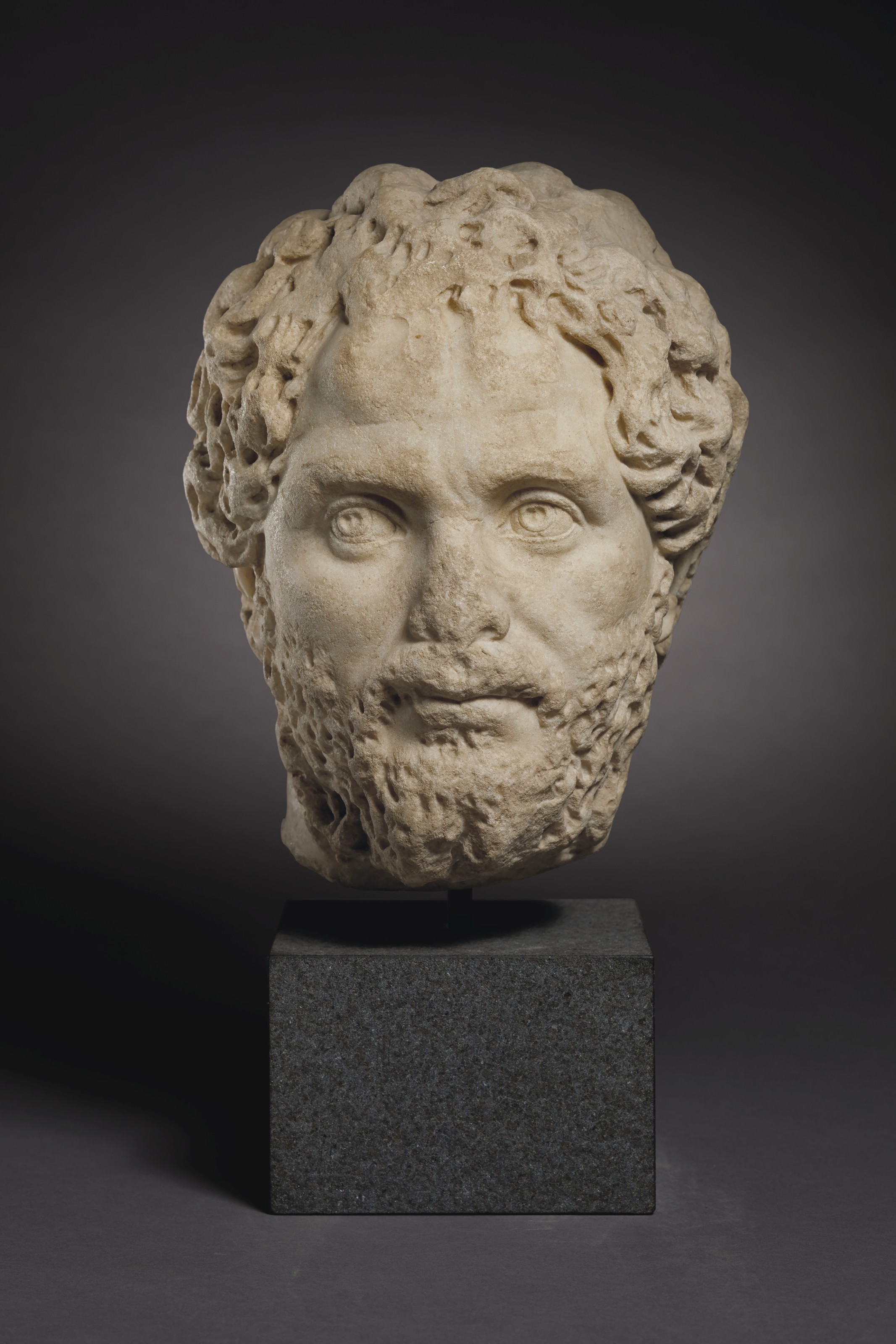 A ROMAN MARBLE PORTRAIT HEAD OF THE EMPEROR SEPTIMIUS SEVERUS