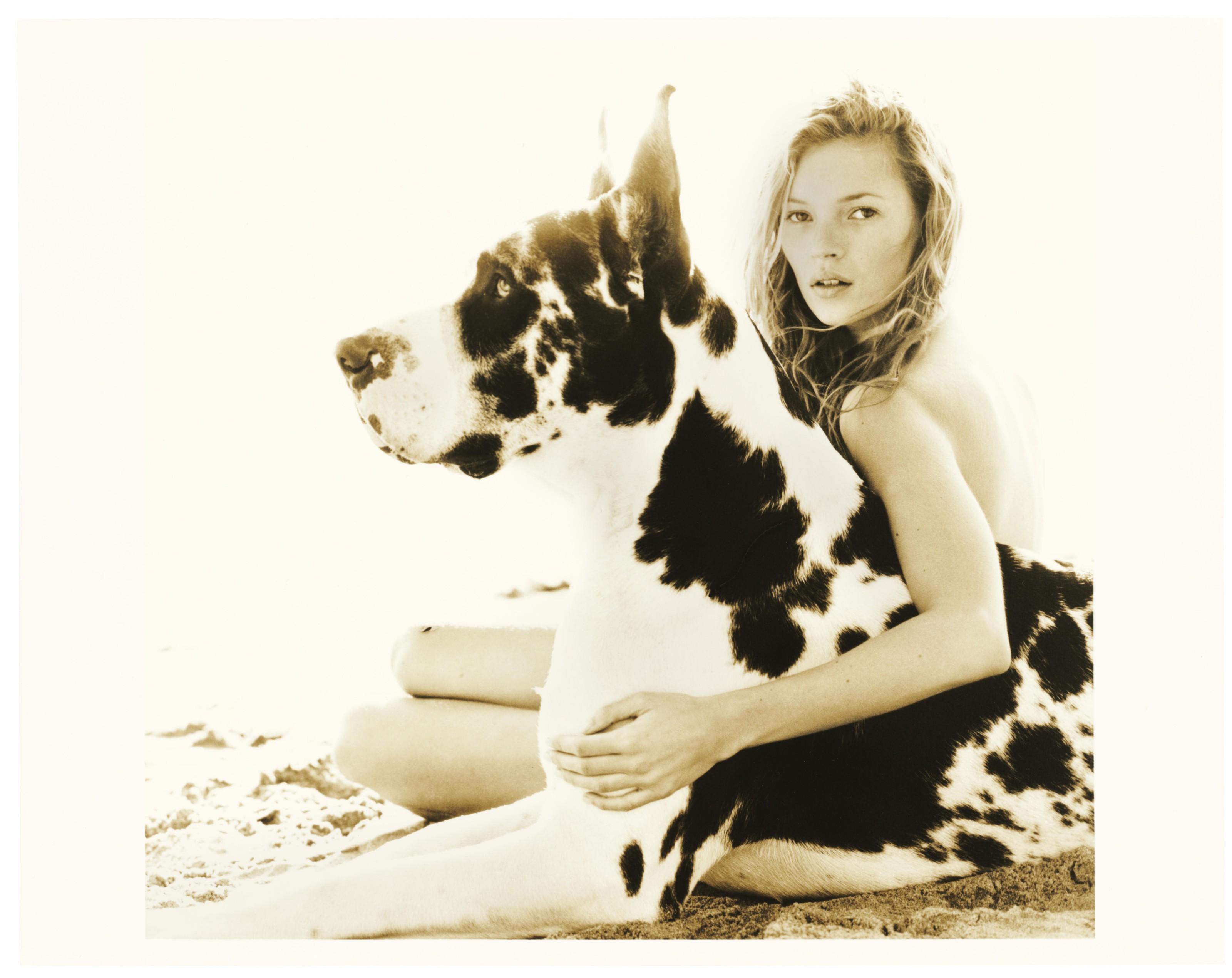 Herb Ritts (1952-2002), Kate Moss 2, Malibu, 1994. Gelatin silver print. Sheet: 17 x 16&frac34; in ( 42.9 x 42.5 cm). Estimate: $6,000-8,000. Offered in 
Fashion Photo, 2-11 December 2019, Online