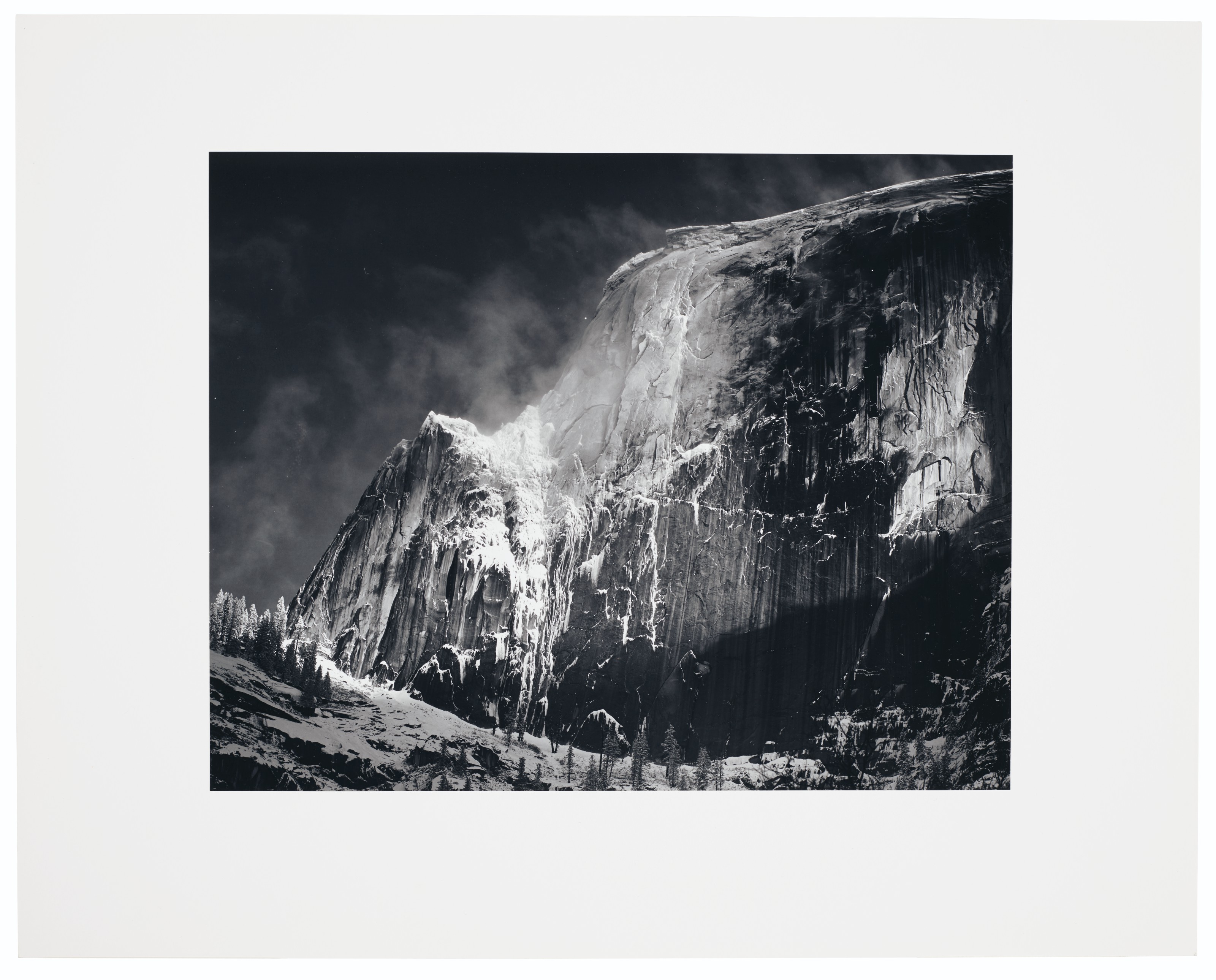 Ansel Adams 1902 1984 Half Dome Blowing Snow Yosemite