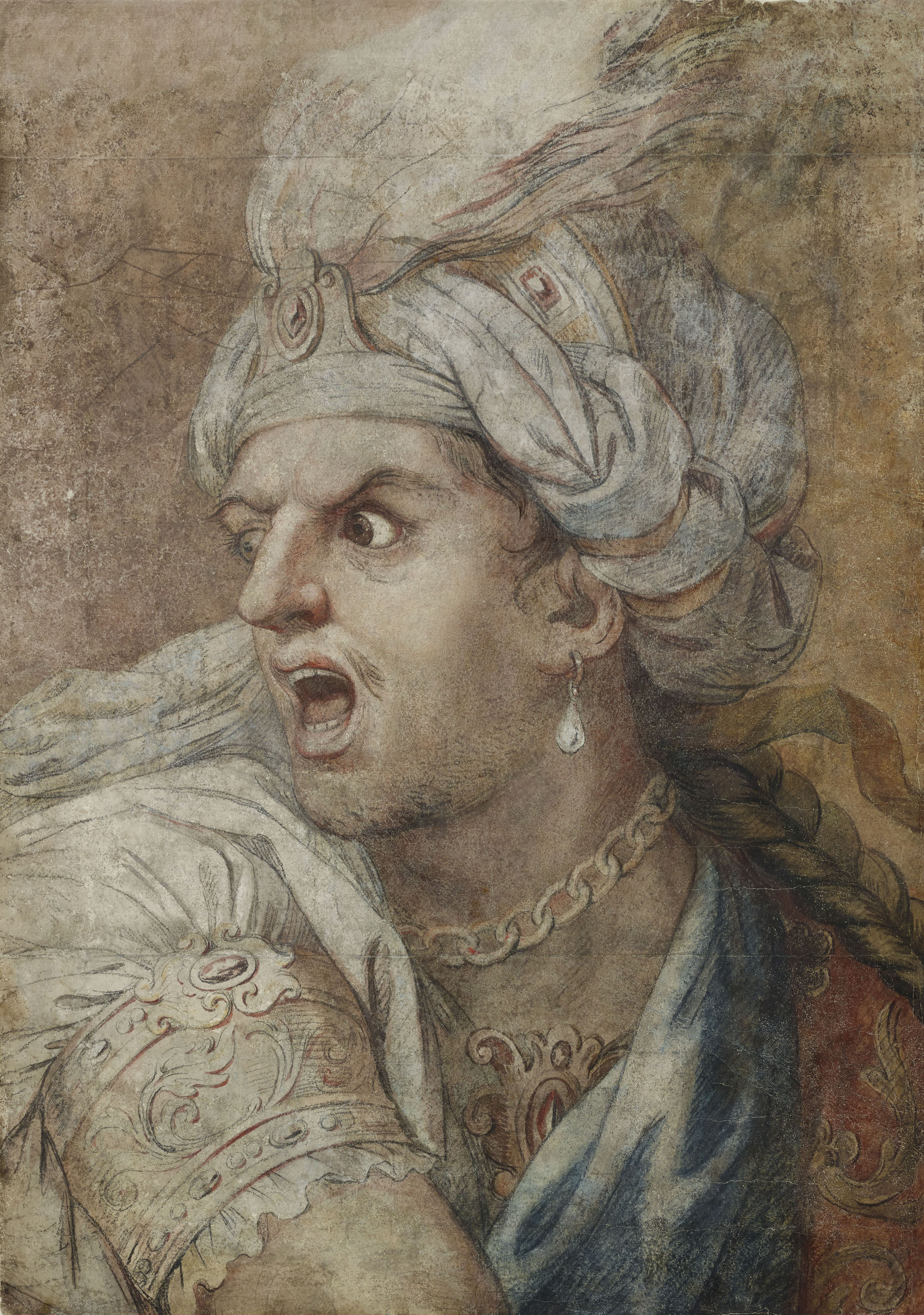 Charles Le Brun Et Atelier Paris 1610 1690 Tete De Soldat Persan 17th Century Drawings Watercolors Christie S