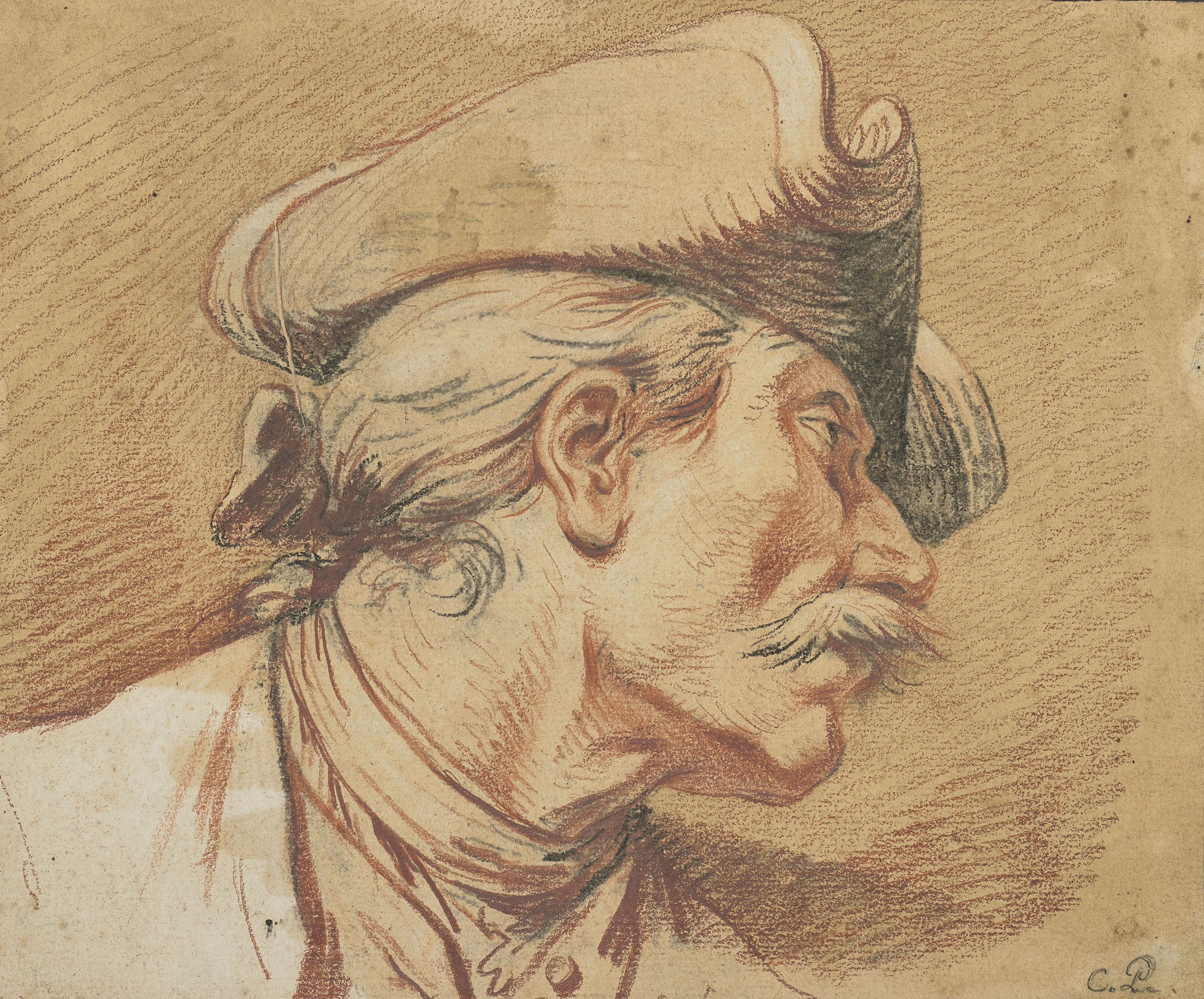 Charles Parrocel Paris 1688 1752 Tête De Soldat Au