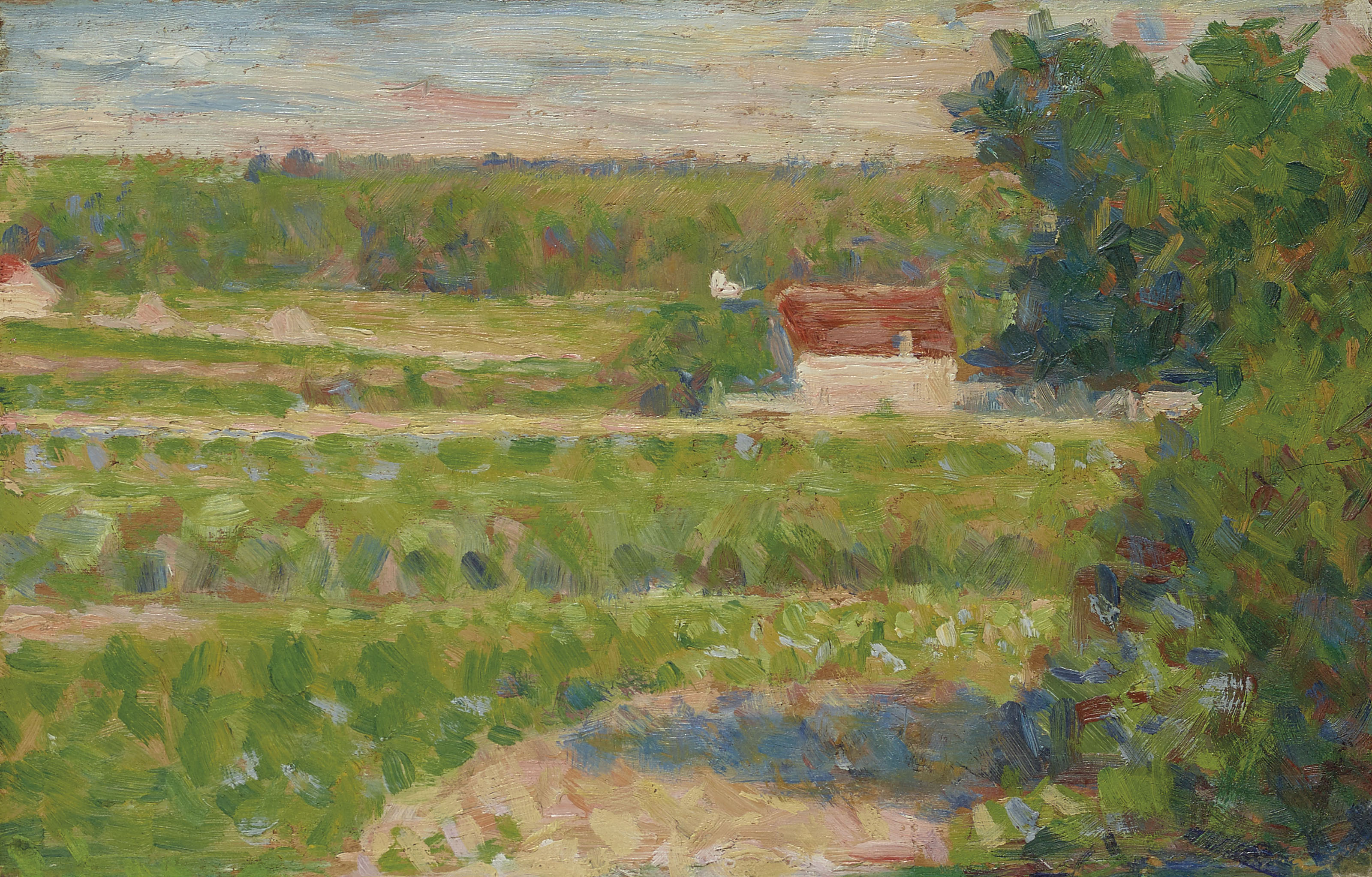 Georges Seurat 1859 1891 La Maison Au Toit Rouge Late 19th