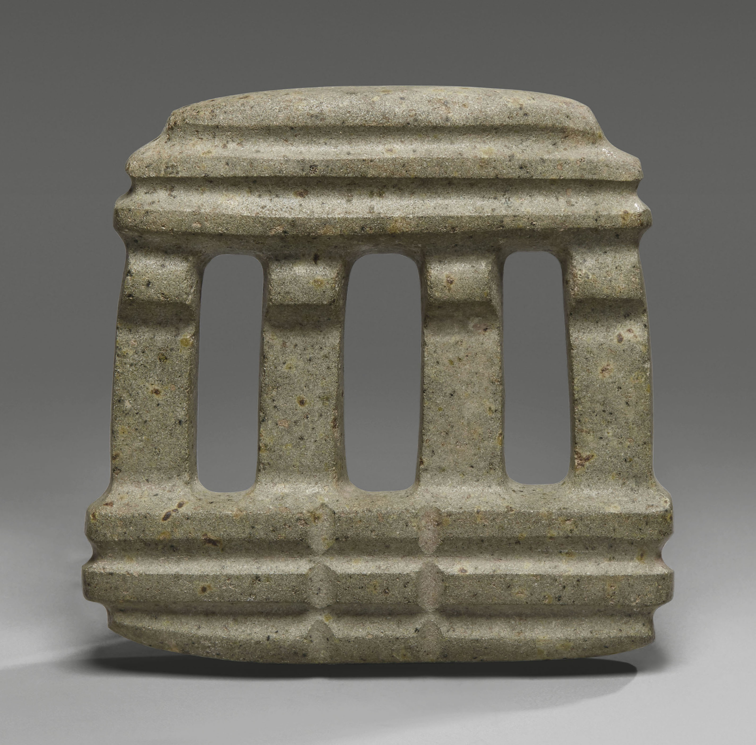 Fine Mezcala temple, Pre-Classic, circa 300-100 BC. Height: 5&frac12; in (14 cm). Sold for &euro;25,000&nbsp;on 9 April 2019 at Christie&rsquo;s in Paris