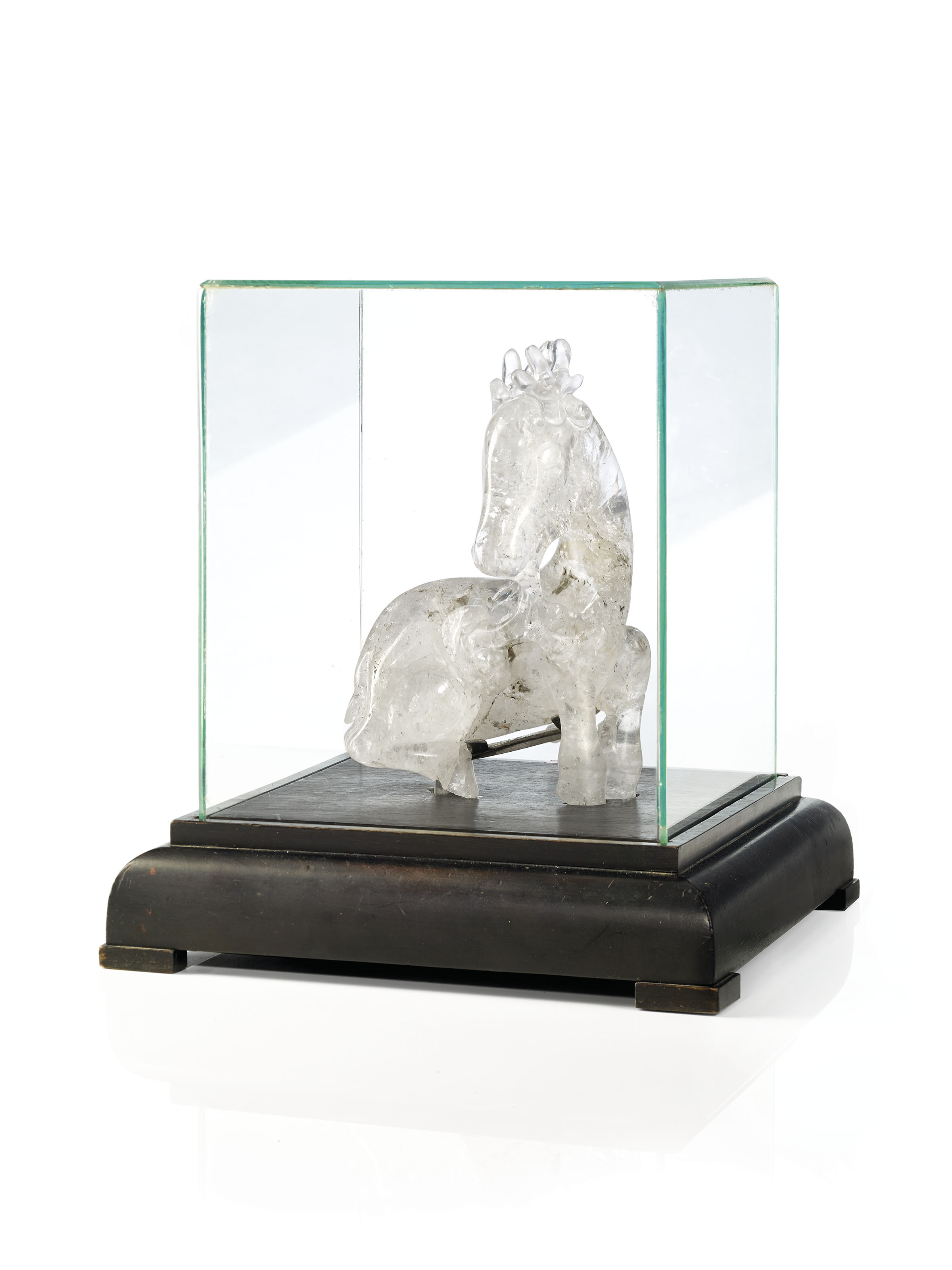 A rock crystal deer, China, Qing dynasty (1644-1911). Height: 18.5  cm (7&frac14; in). Sold for &euro;162,500 in Art d&rsquo;Asie on 12 June 2019 at Christie&rsquo;s in Paris