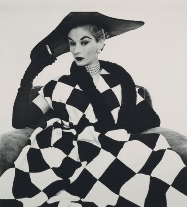 Irving Penn (1917-2009), Harlequin Dress (Lisa Fonssagrives-Penn), 1950. Image 66 x 56  cm (26 x 22  in). Estimate €200,000-300,000. Offered in Icons of Glamour & Style The Constantiner Collection on 19 June 2019 at Christie’s in Paris