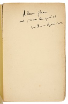 Apollinaire Guillaume 10 1918 Alcools Paris Mercure De France 1913