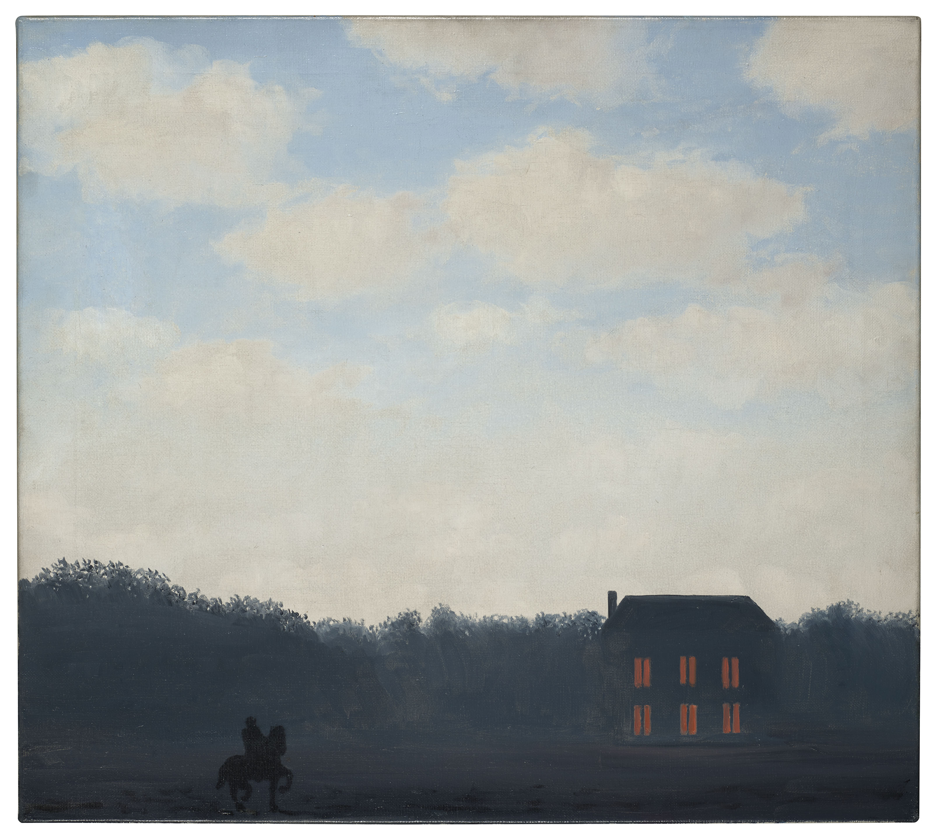 Rene Magritte 1898 1967 Paysage Avec Un Homme A Cheval L