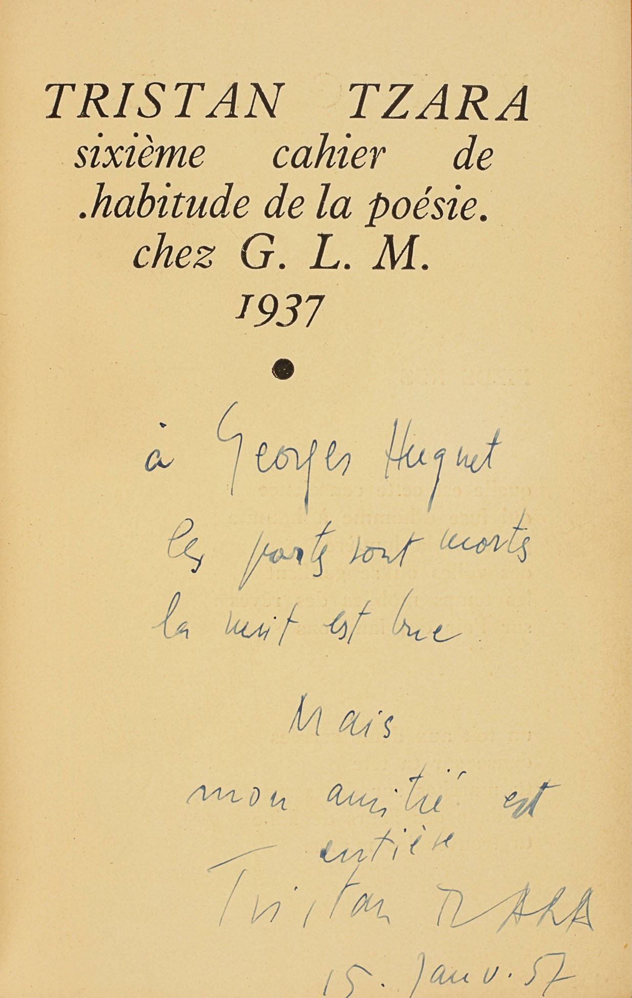 TZARA, Tristan.