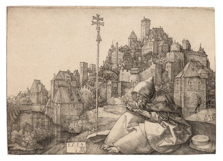Albrecht Dürer (1471-1528), Saint Anthony reading. Sheet 102 x 142 mm. Sold for £35,000 in
Old Master Prints, 1-15 July 2020, online