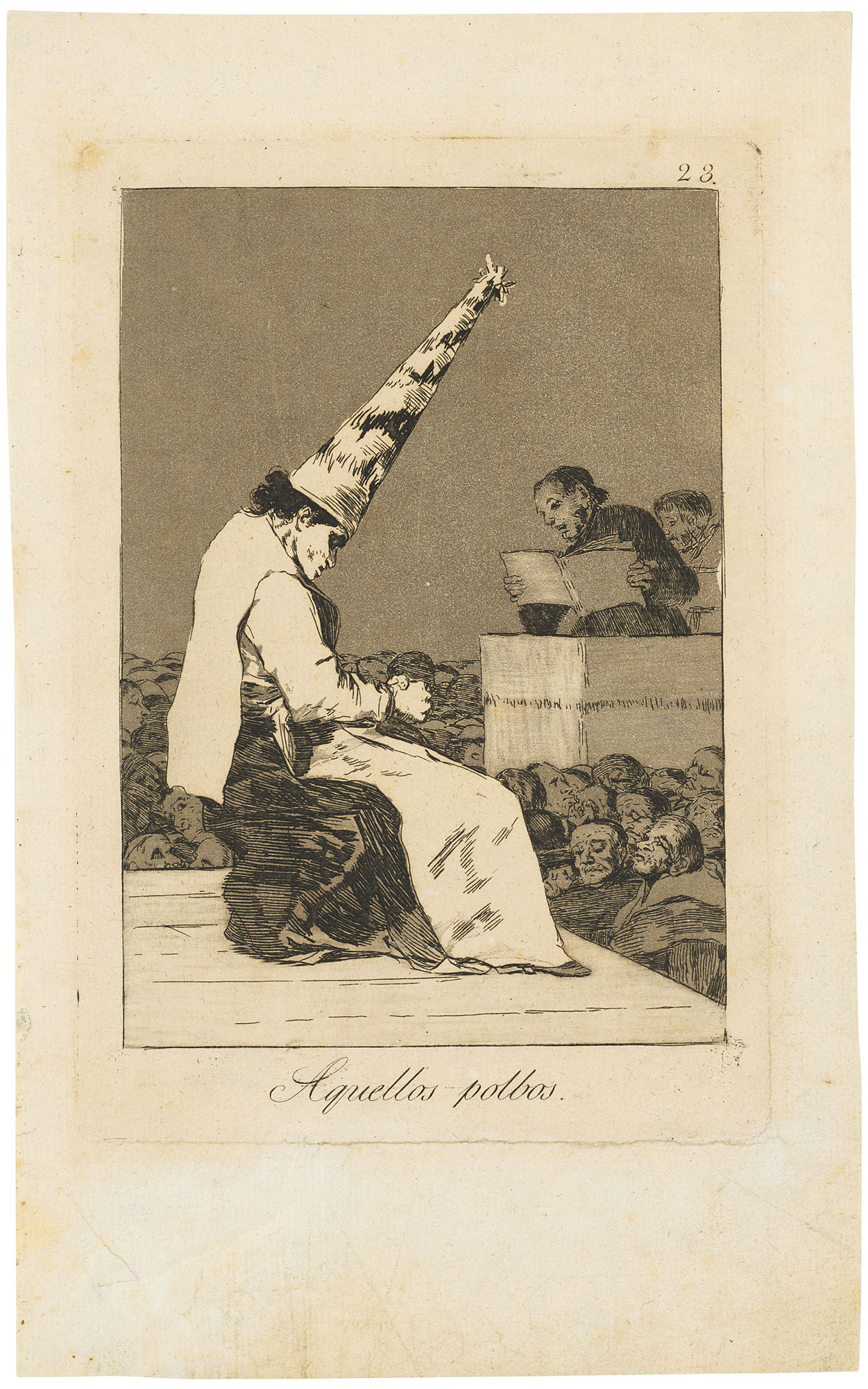 Ya van desplumados & Aquellos Polbos, Plates 20 & 23 from: Los Caprichos 