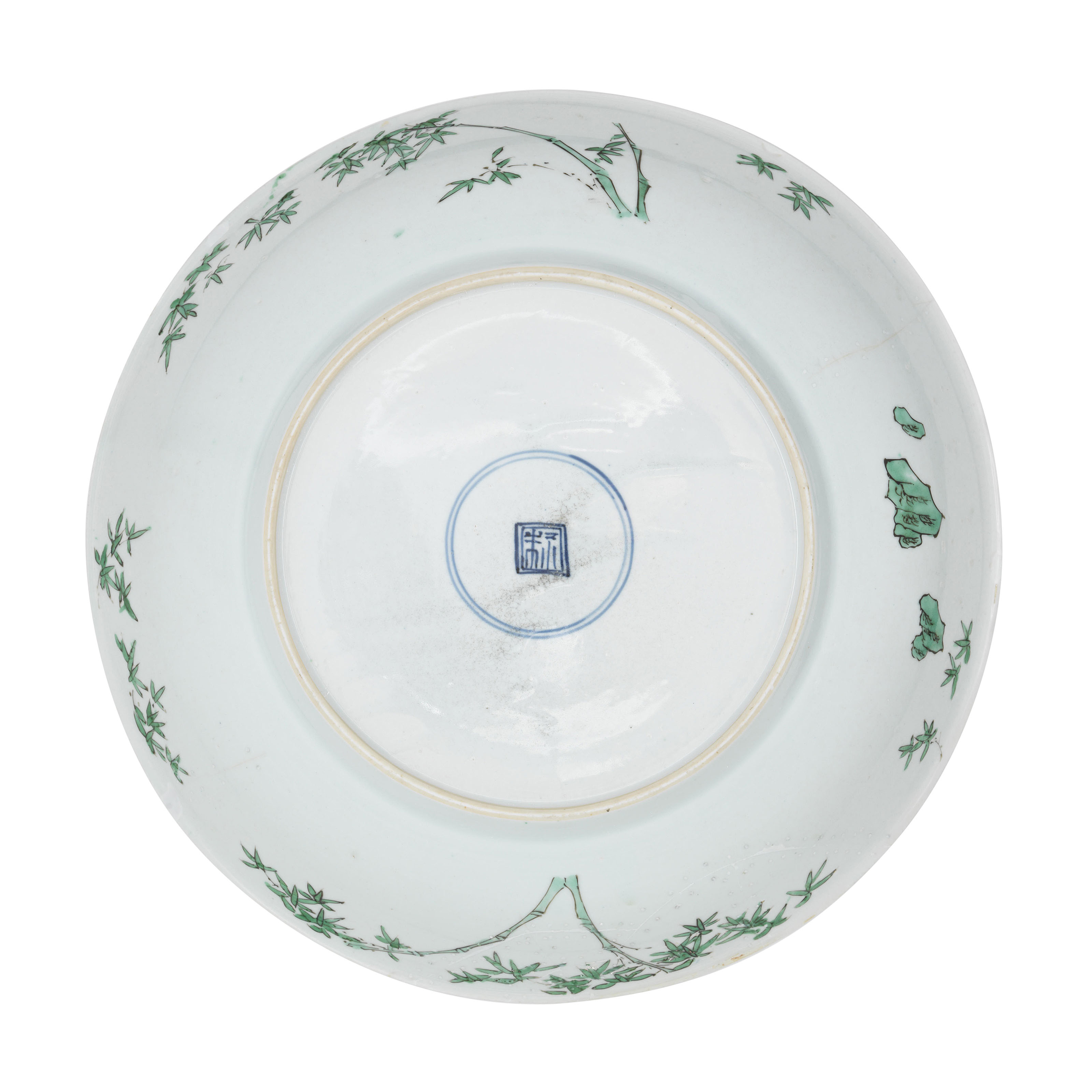 THREE FAMILLE VERTE 'FIGURAL' CHARGERS